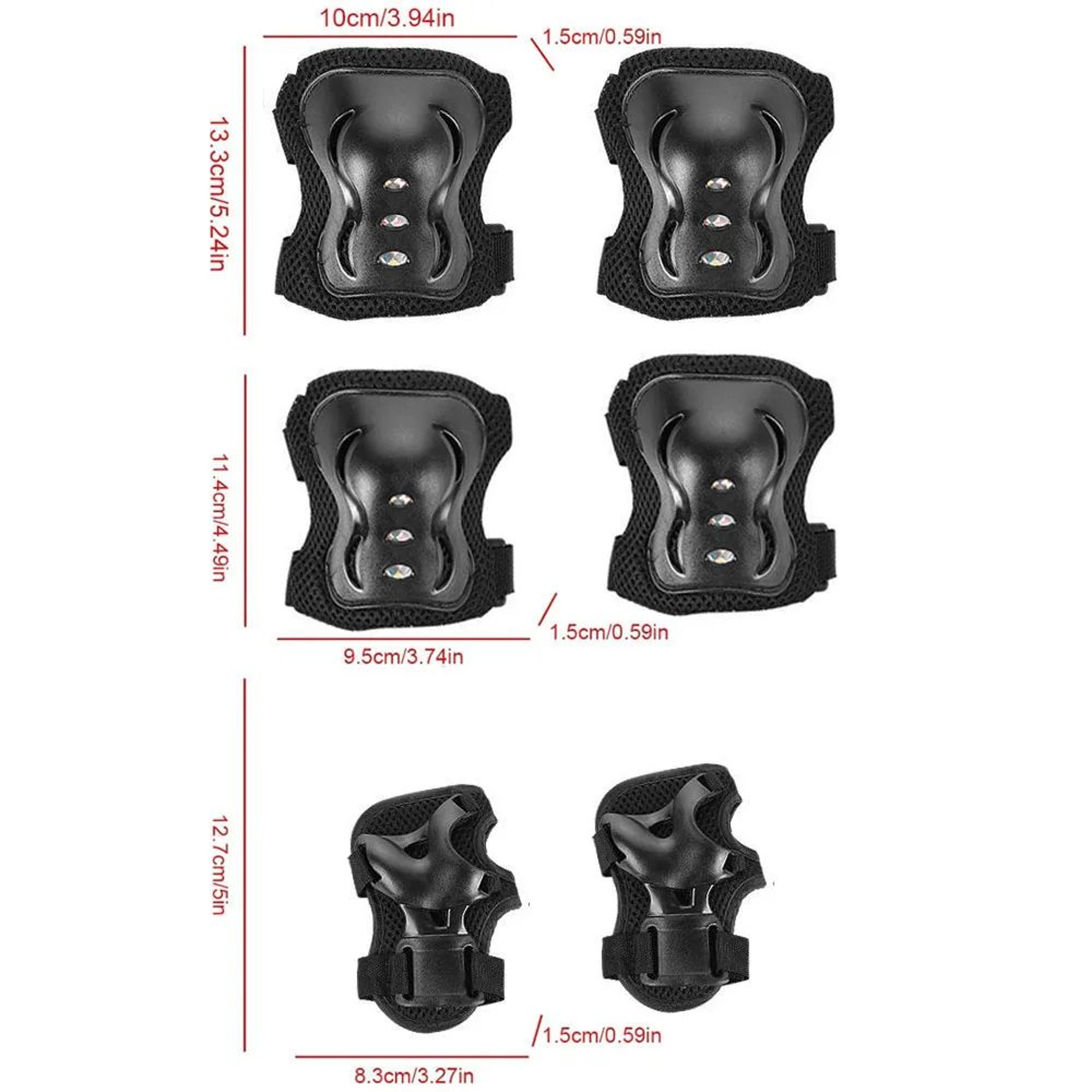 Kids Protective Gear Set with Knee Elbow Pads for Skating Cycling and Skateboarding – view 7