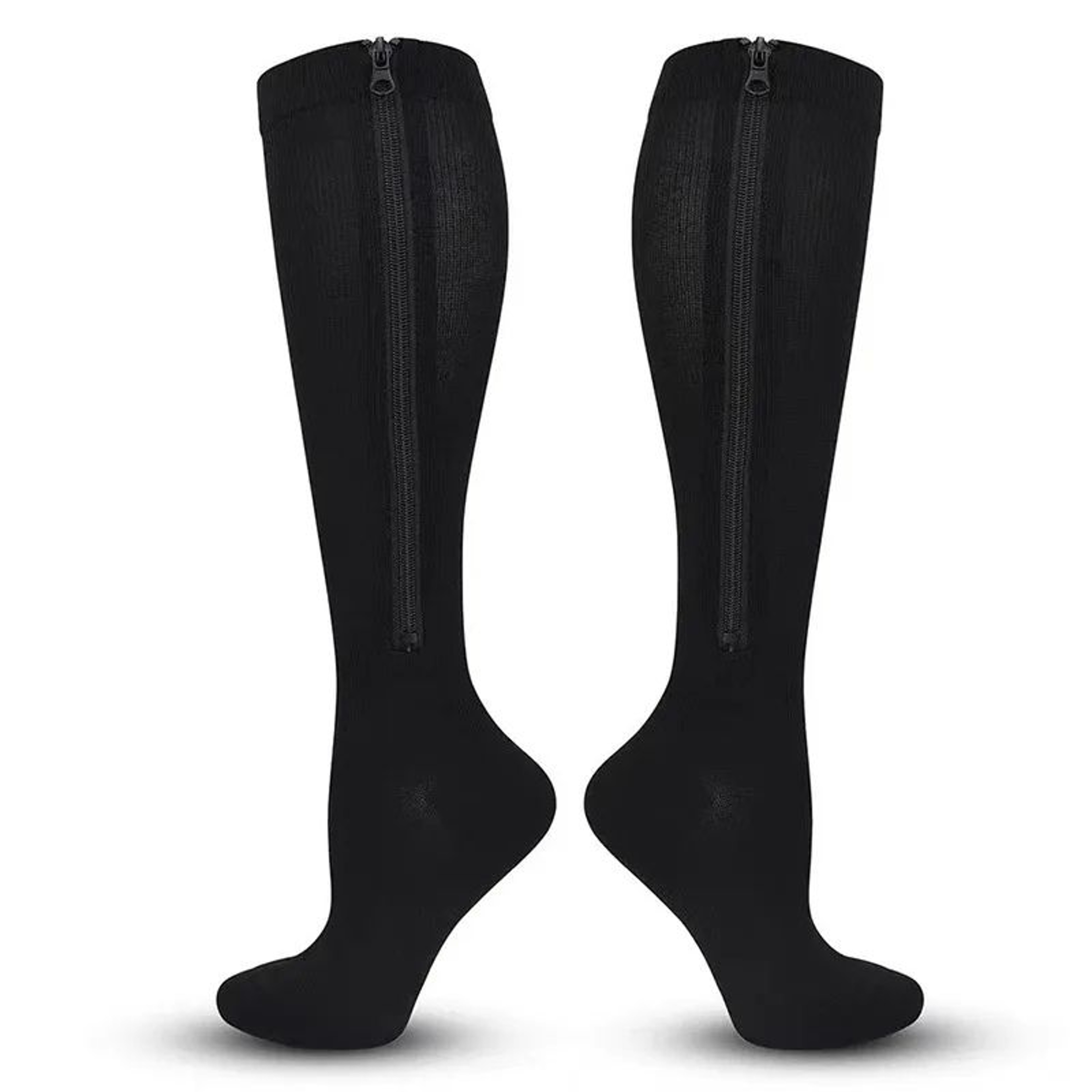 ComfortZip Compression Socks Open Toe Zipper Compression Socks For Wide Calves And Travel Support 7
