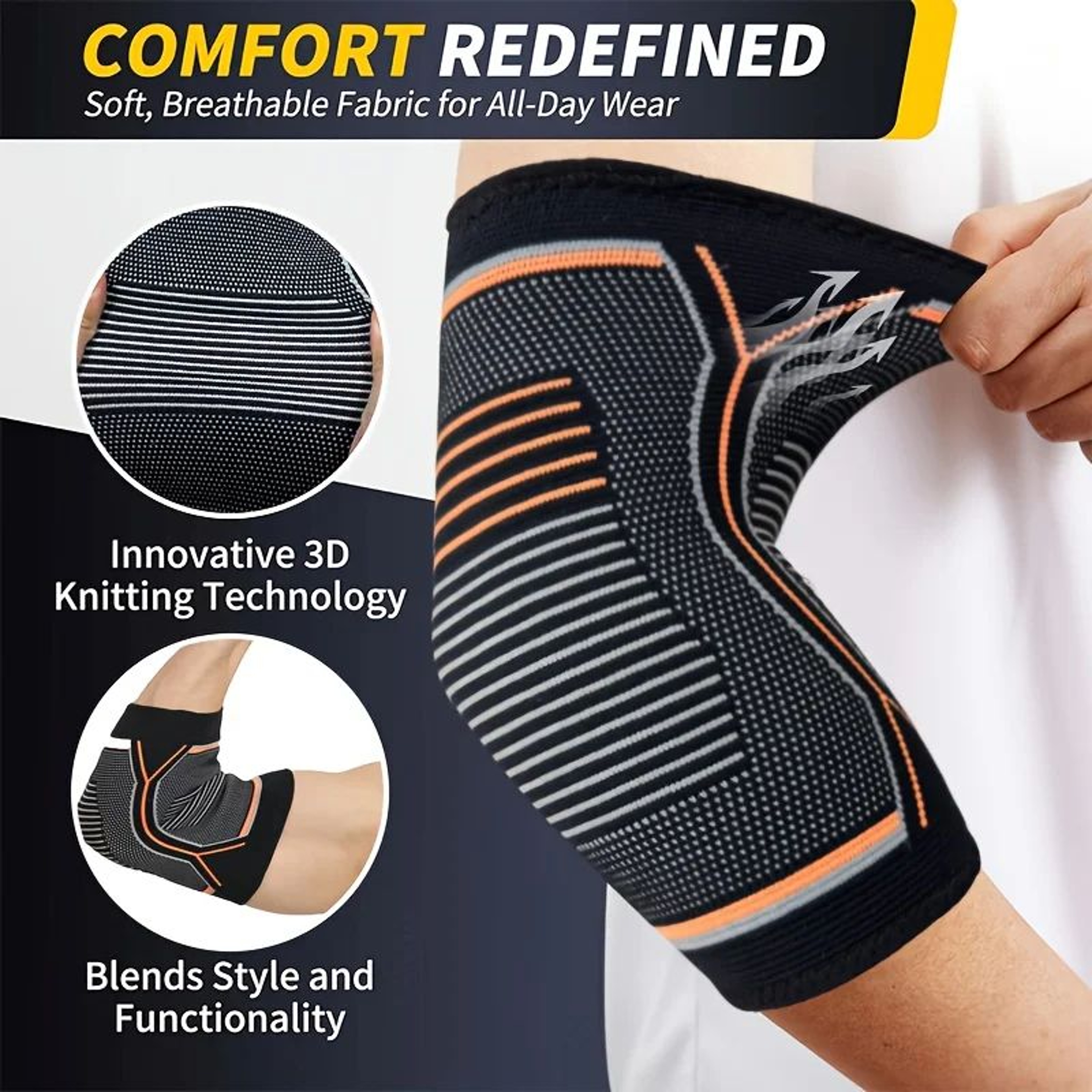 FlexGuard Elbow Compression Sleeve For Tennis Elbow And Tendon Support 3