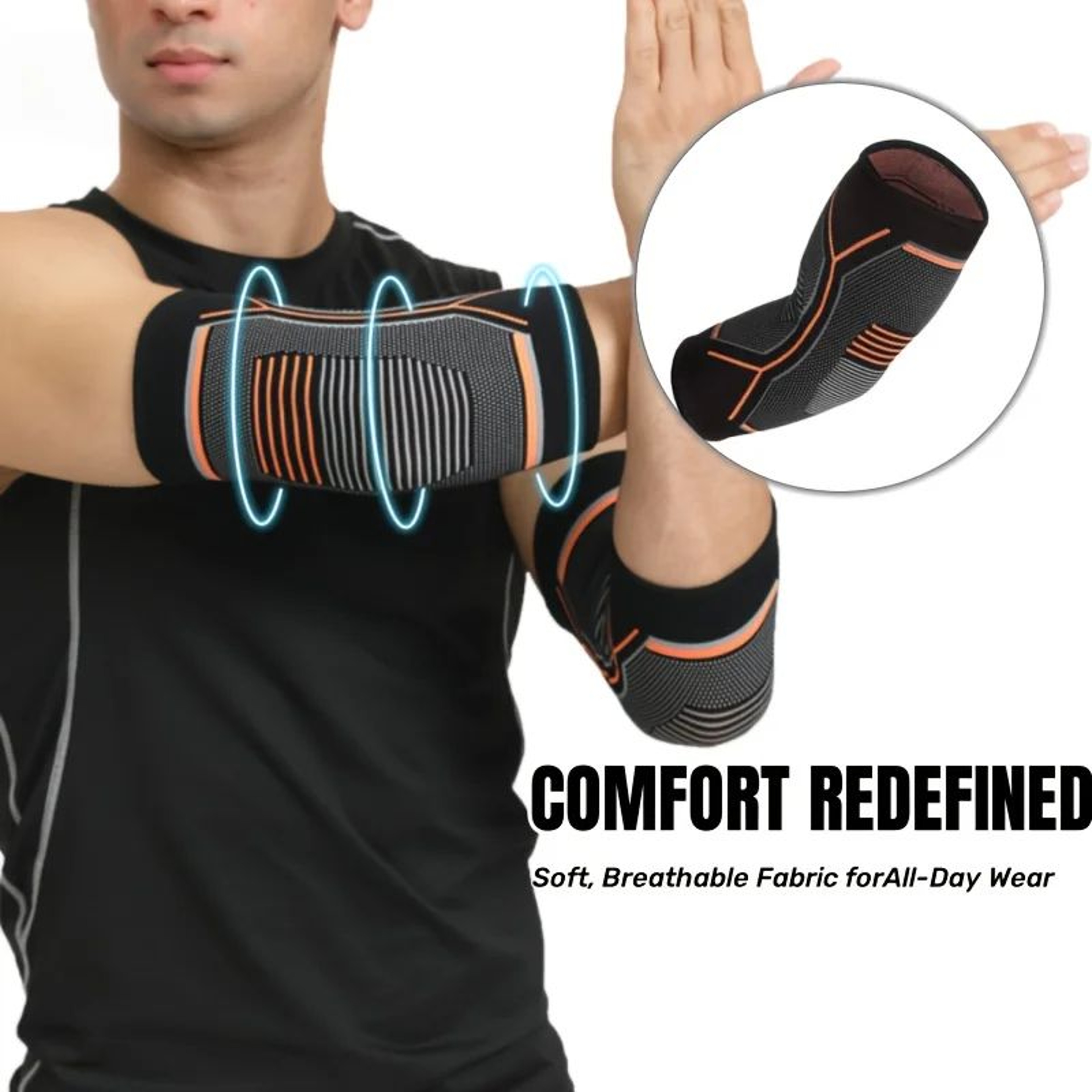 FlexGuard Elbow Compression Sleeve For Tennis Elbow And Tendon Support 5
