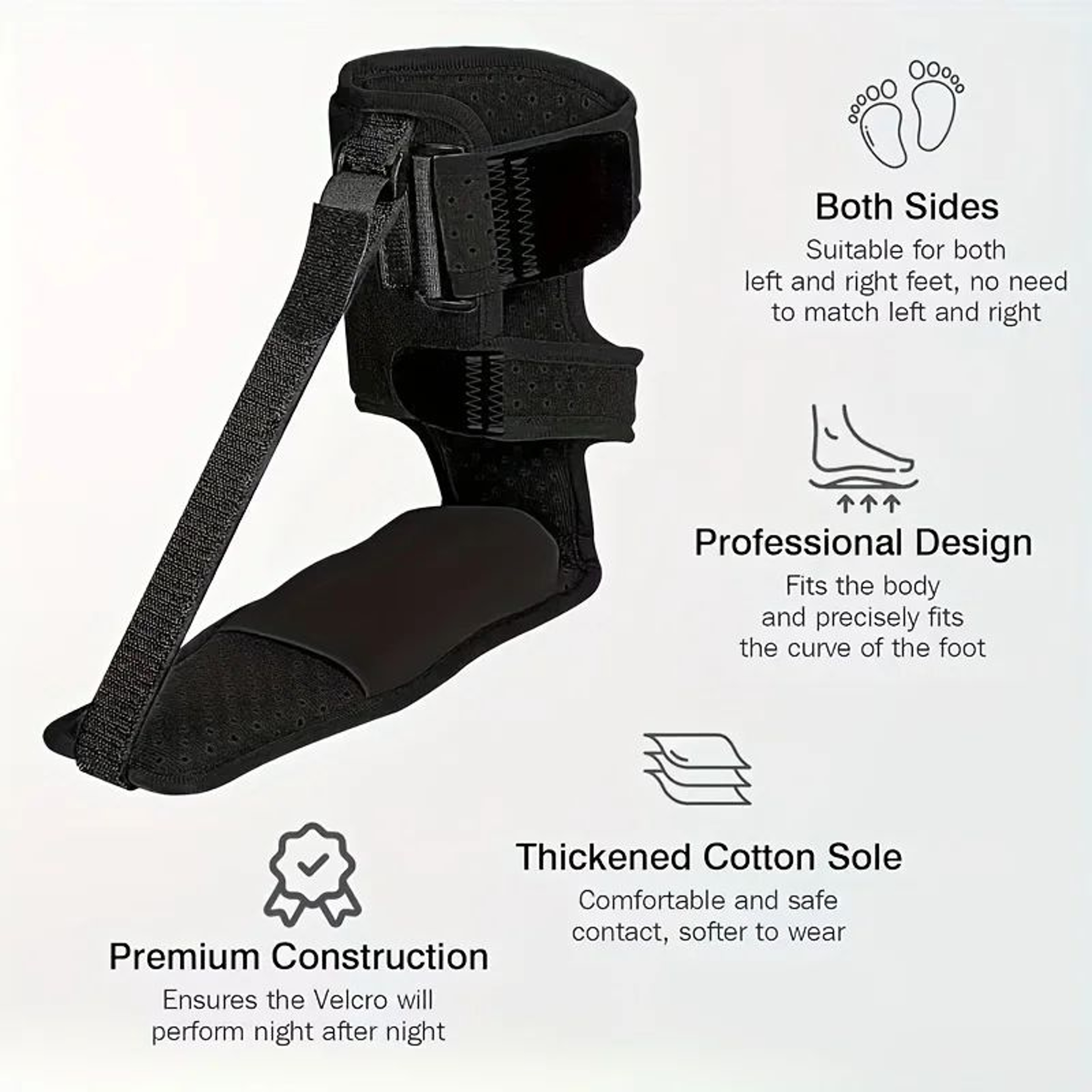 FlexStep Foot Drop Brace Adjustable Ankle Brace Night Splint For Comfortable Foot Support 2