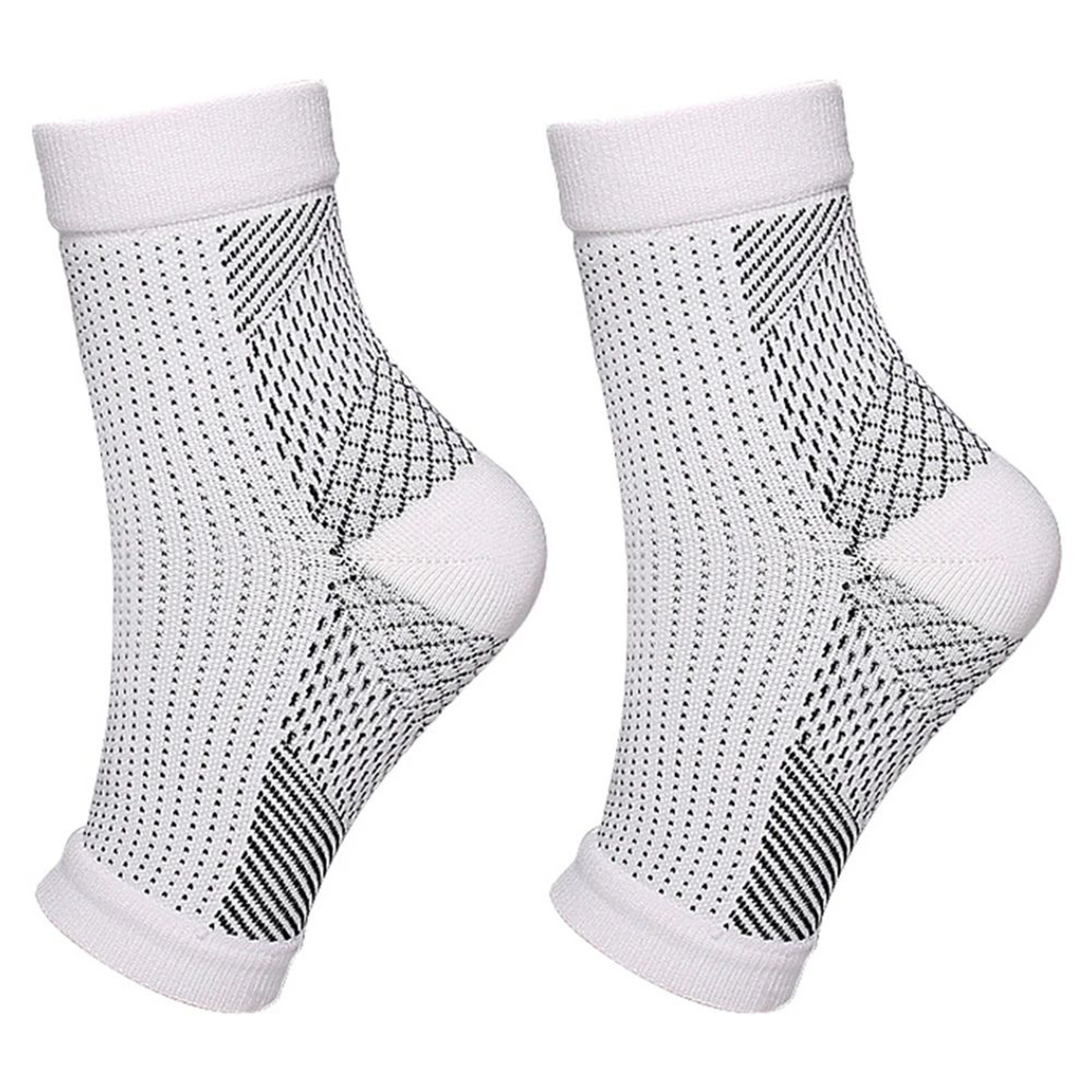 FlexStride Ankle Compression Sleeve Pair With Arch Support For Plantar Fasciitis Relief 7