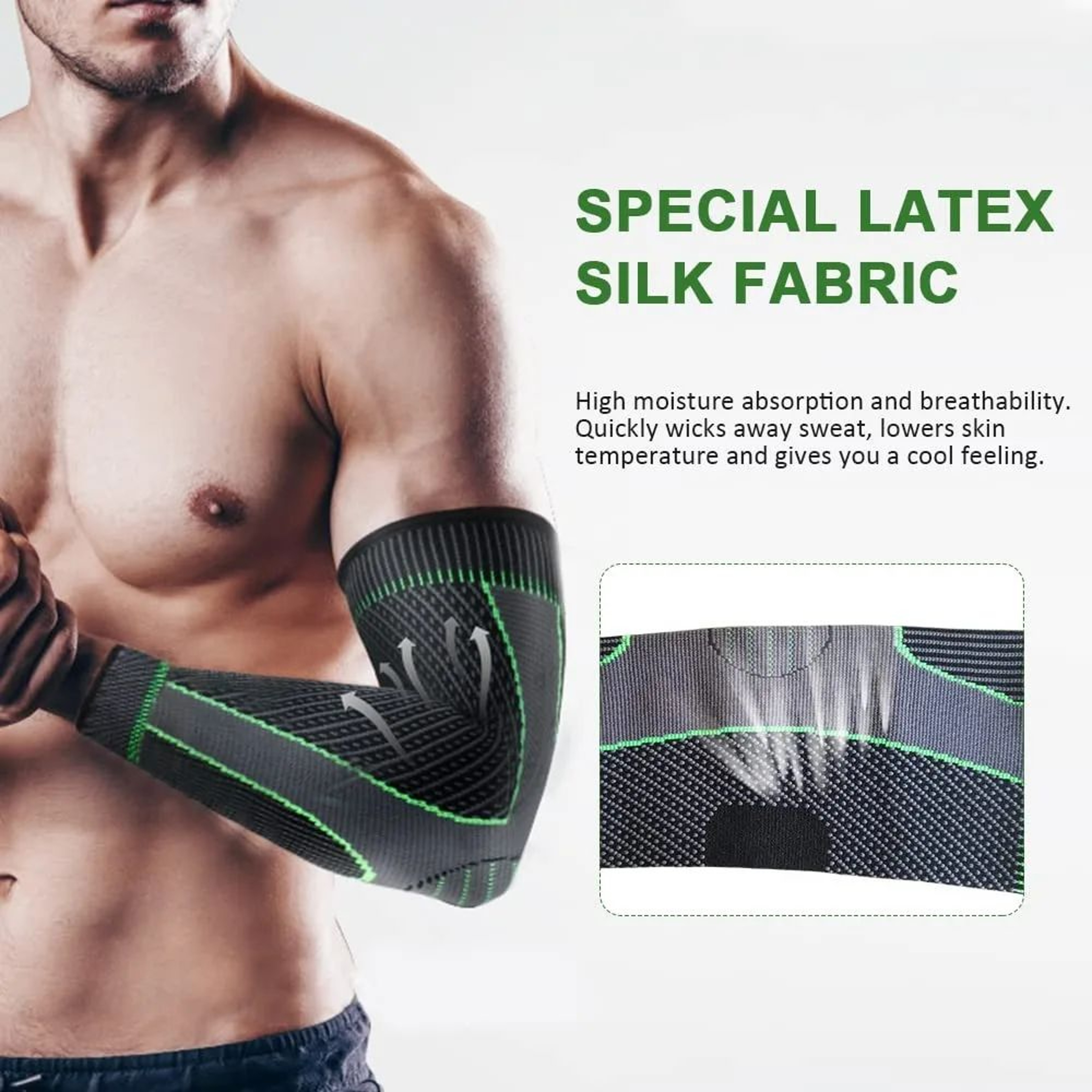 PowerFlex Compression Elbow Support Sleeves 2 Pack For Tennis Elbow And Tendonitis 3
