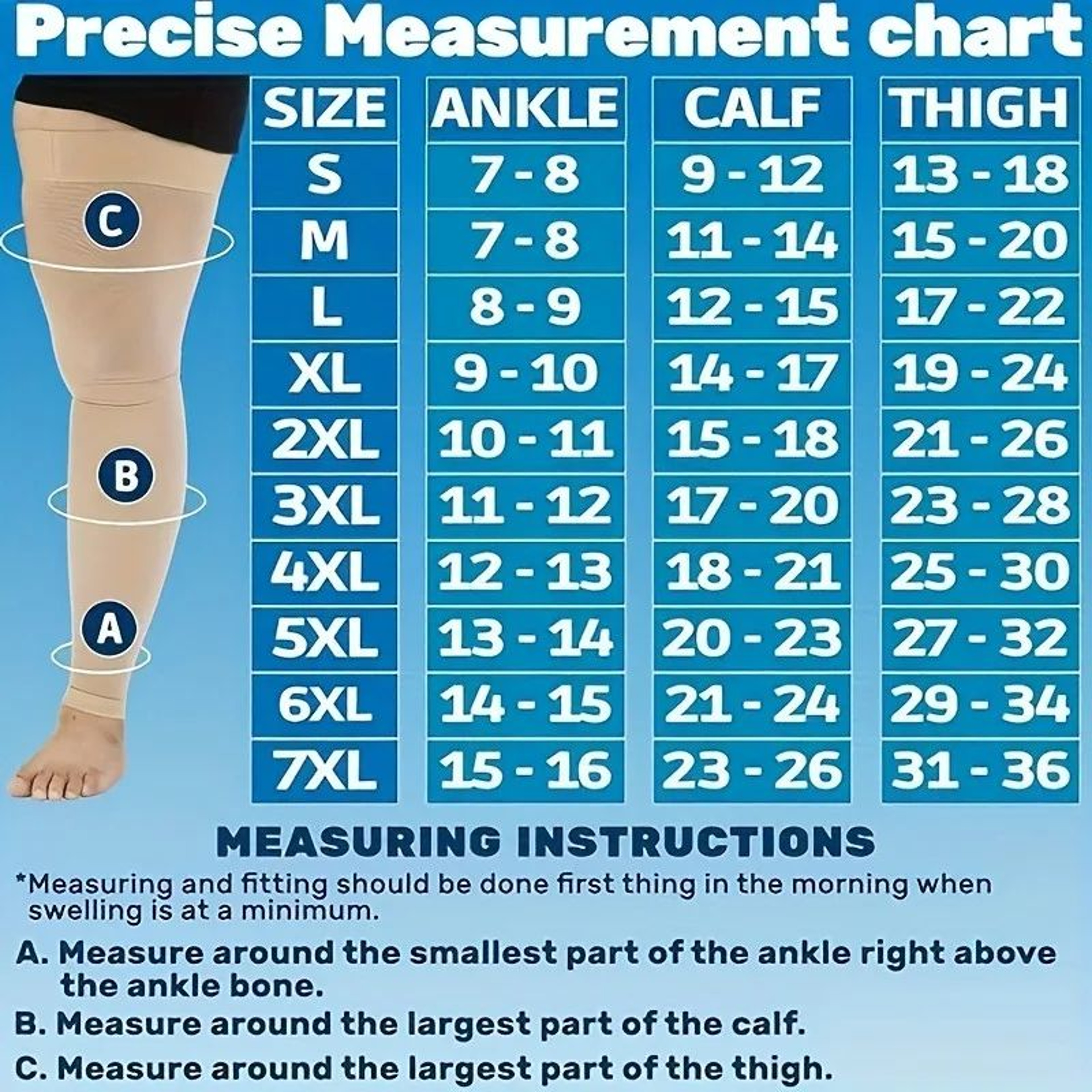Plus Size Wide Calf Compression Socks Knee High 2XL To 7XL For Sports Travel And Daily Support 5
