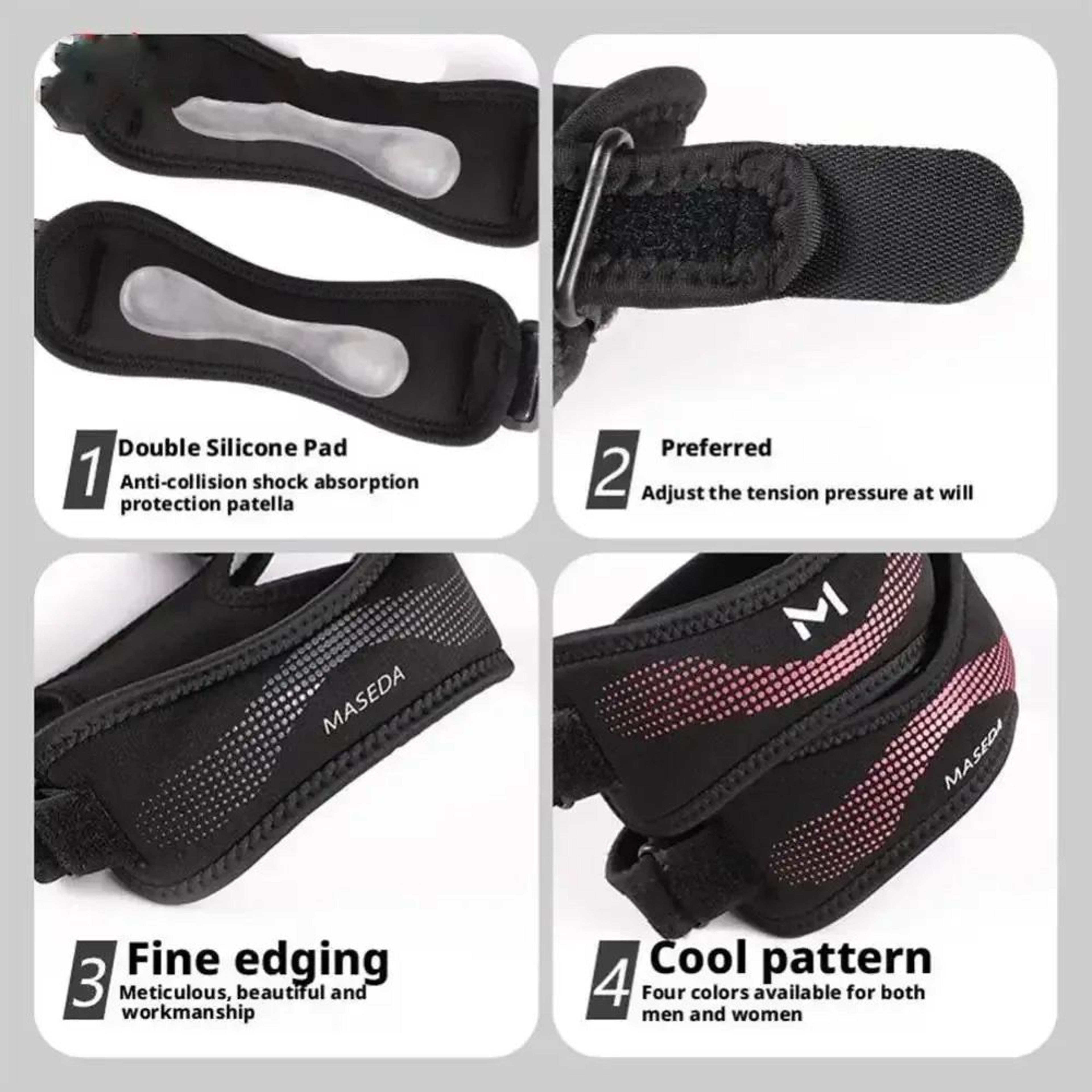 PatellaFlex Adjustable Patellar Knee Strap Knee Support Brace 5