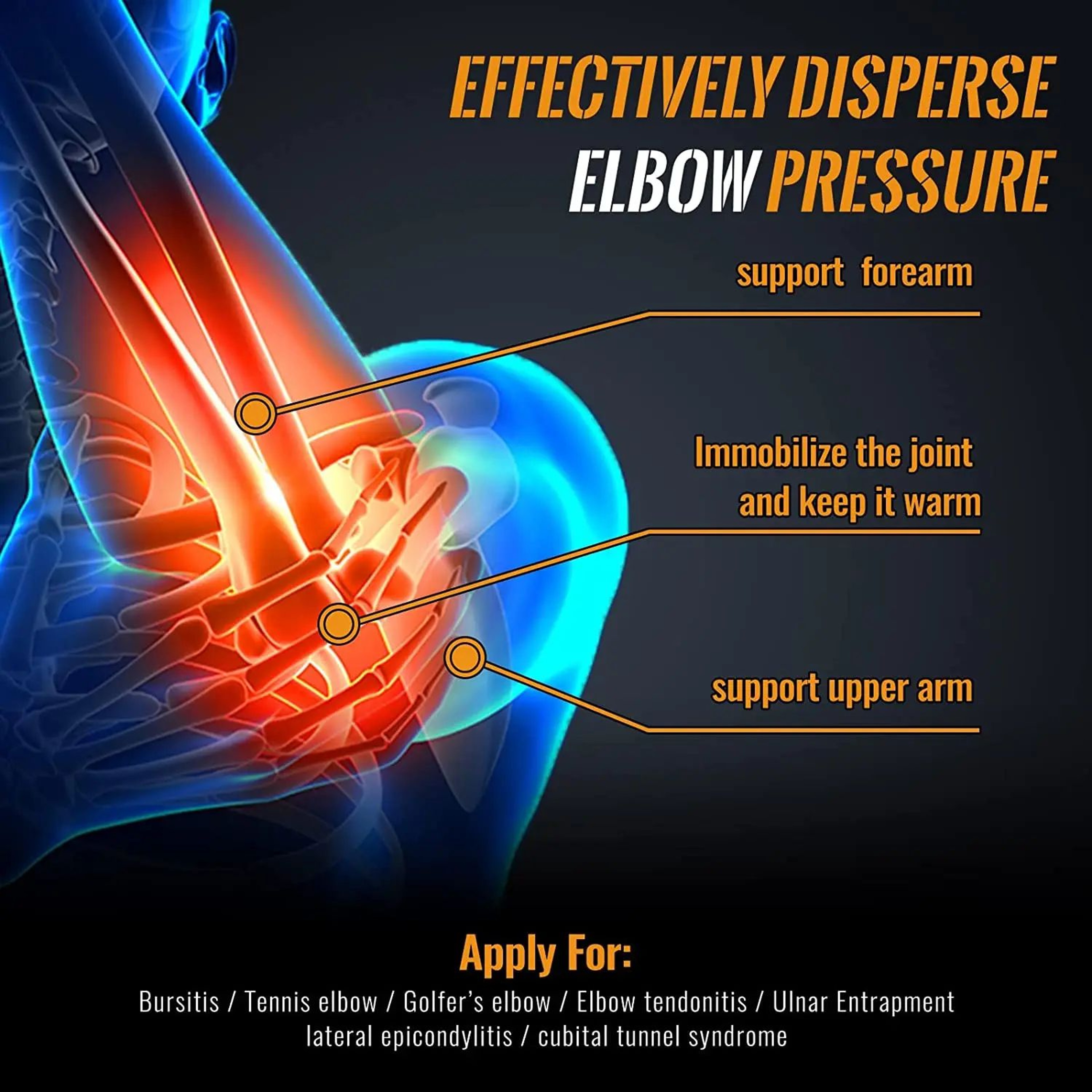 CopperFlex Elbow Compression Sleeve For Tennis Elbow Support And Pain Relief 3