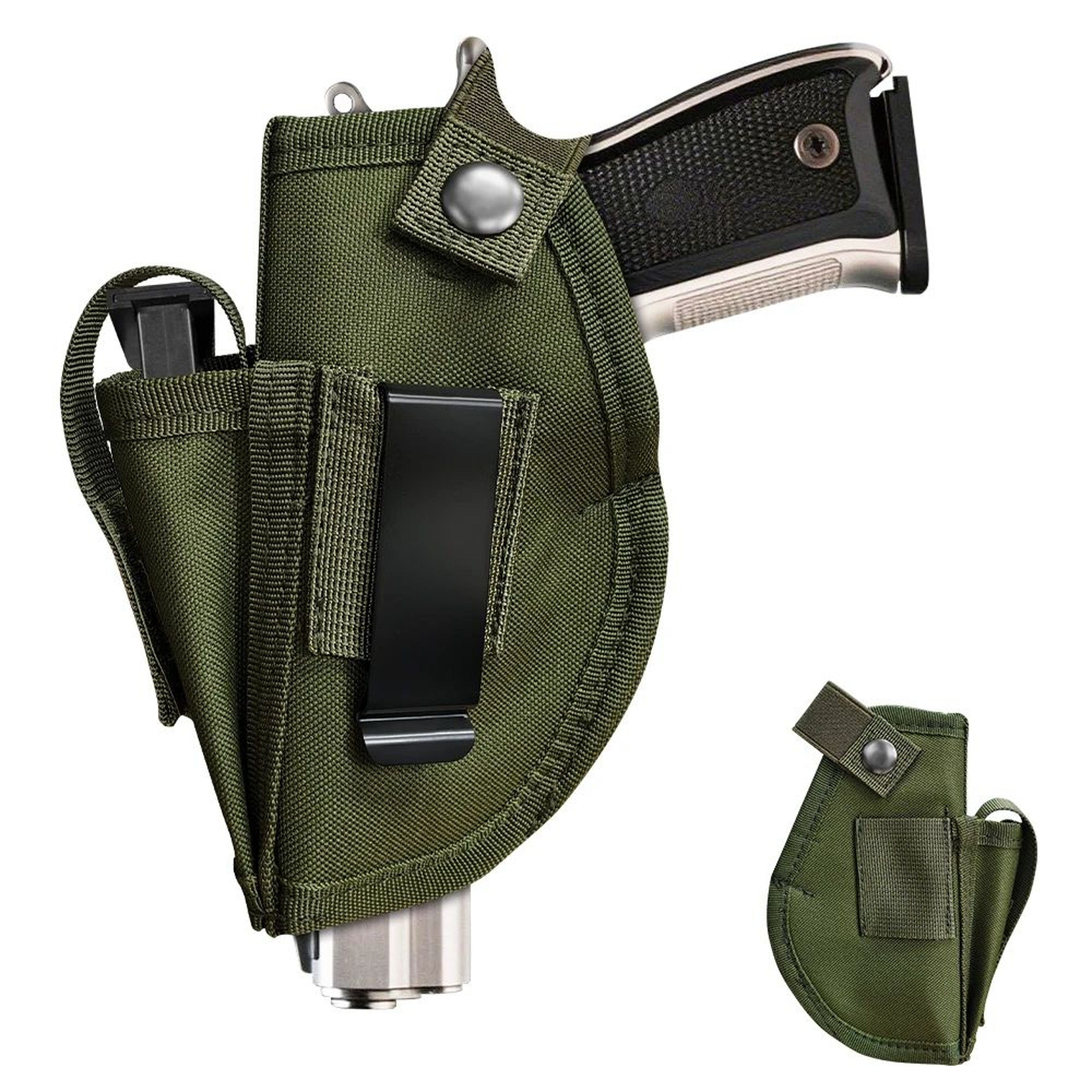 Universal MOLLE Pistol Holster With Magazine Pouch Adjustable Tactical Gun Holster Right Or Left Ha 6