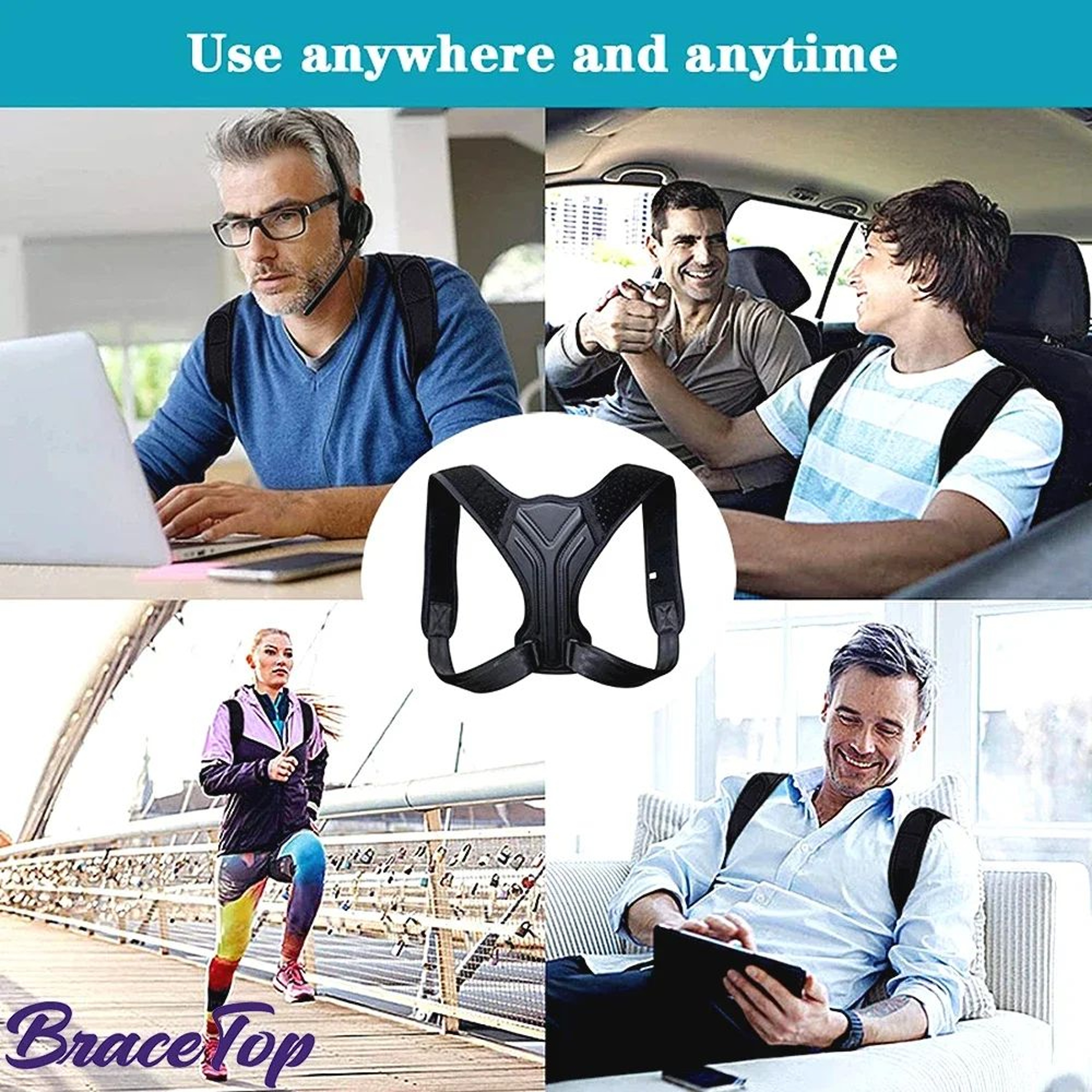 FlexAlign Posture Corrector Adjustable Back Brace For Shoulder And Spine Support 5
