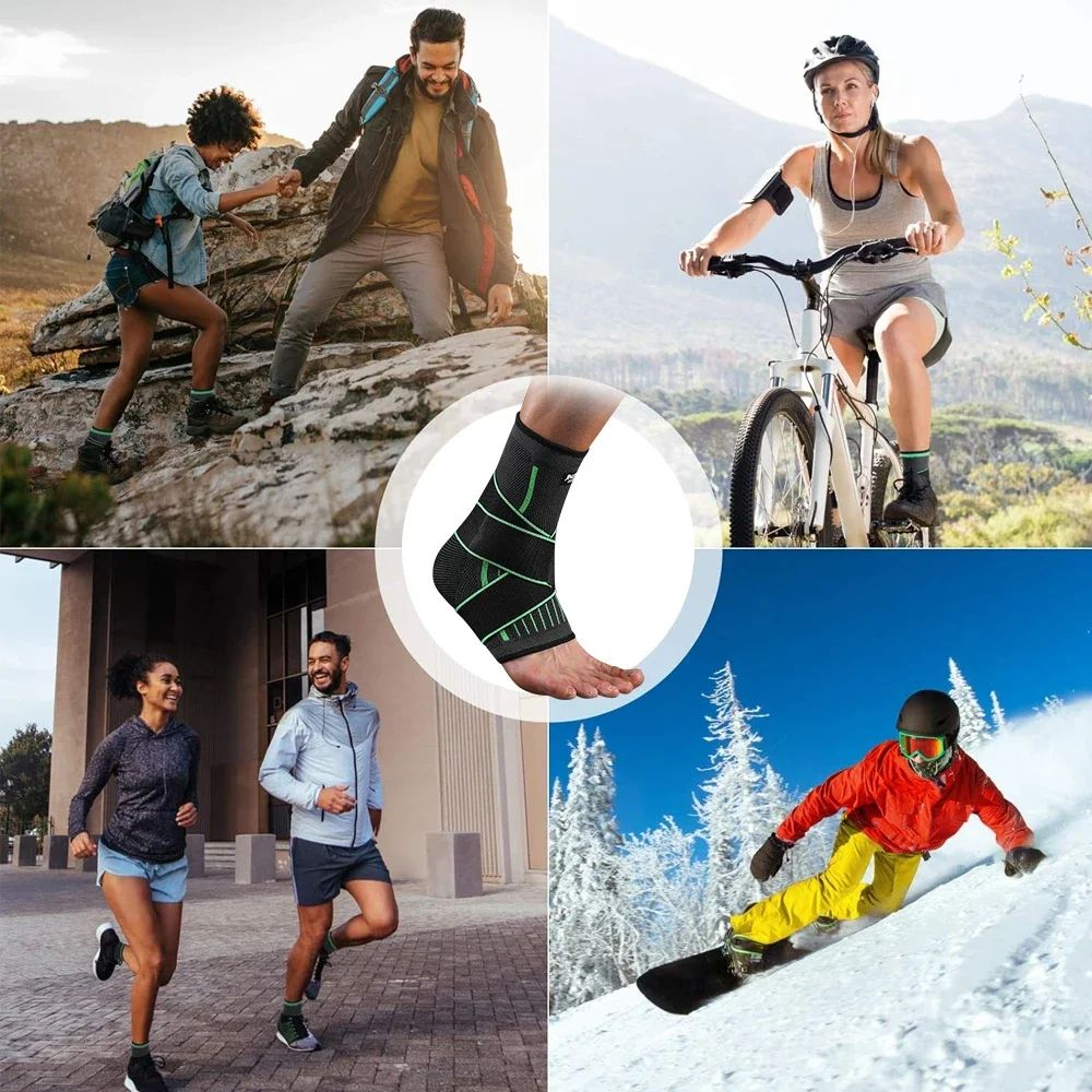 Ankle Brace Compression Sleeve With Adjustable Support Strap For Sports And Recovery 5