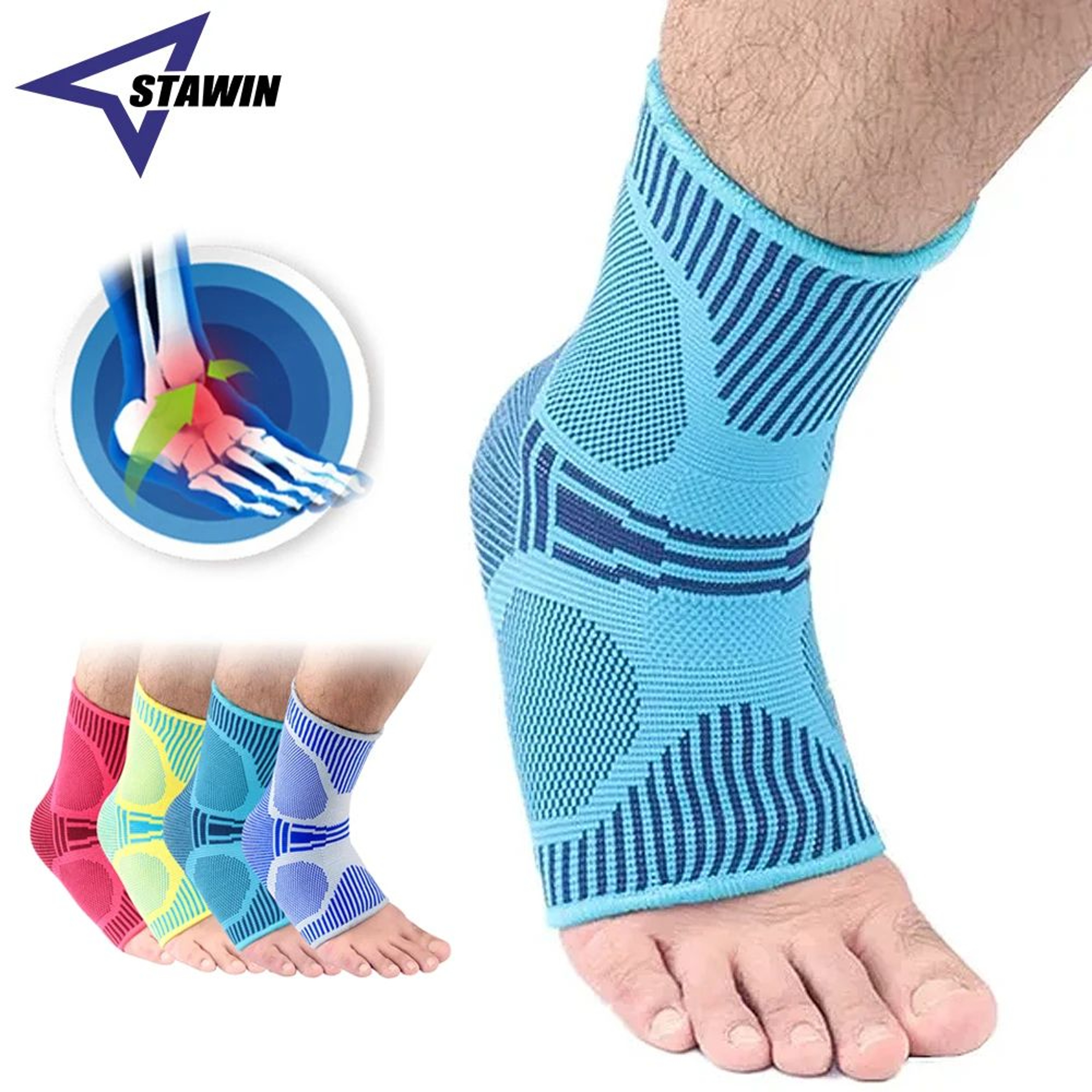ProFlex Ankle Support Brace Compression Sleeve For Sports Running And Everyday Stability 0
