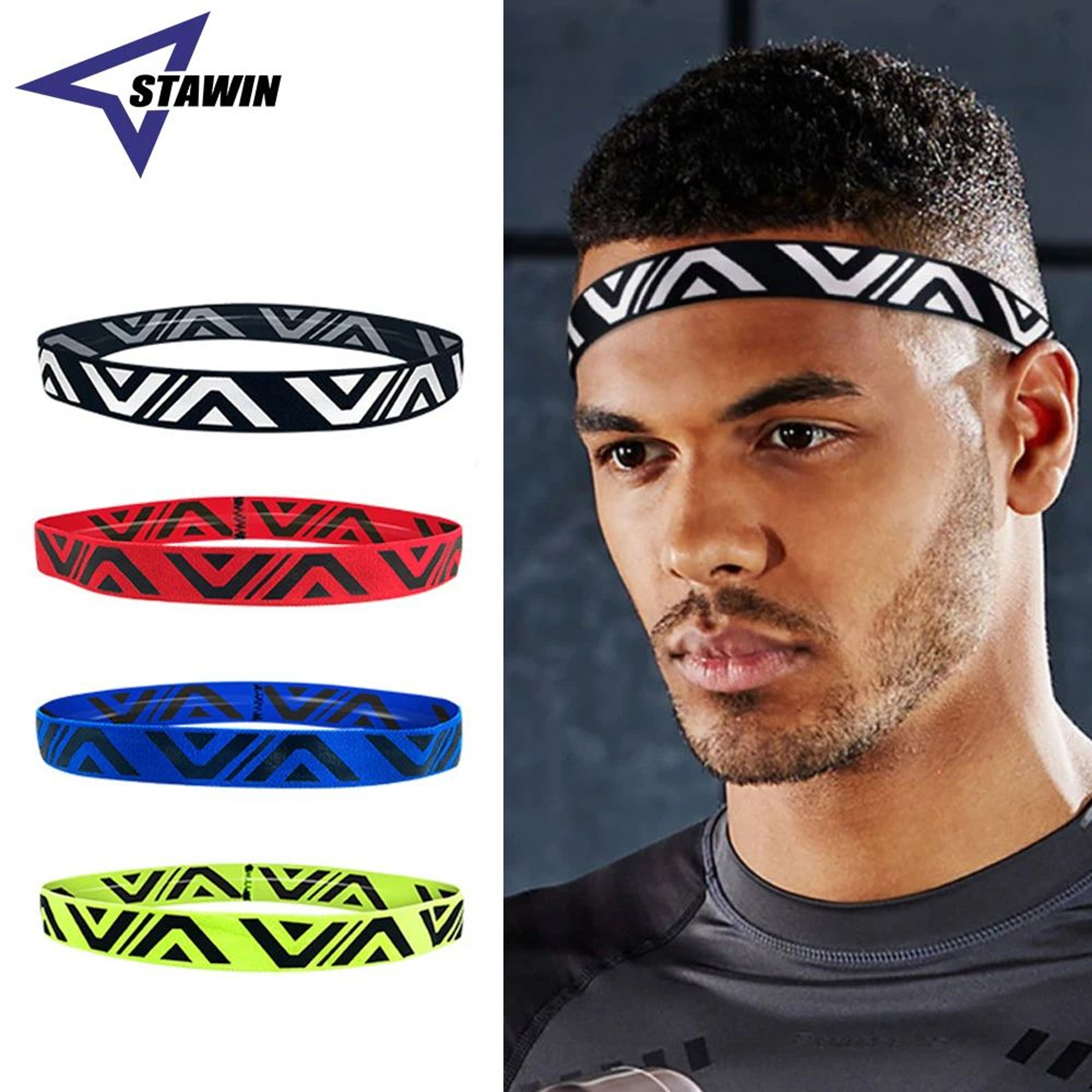 Breathable Sports Headband Wide Sweatband For Running Gym Yoga And Fitness 0