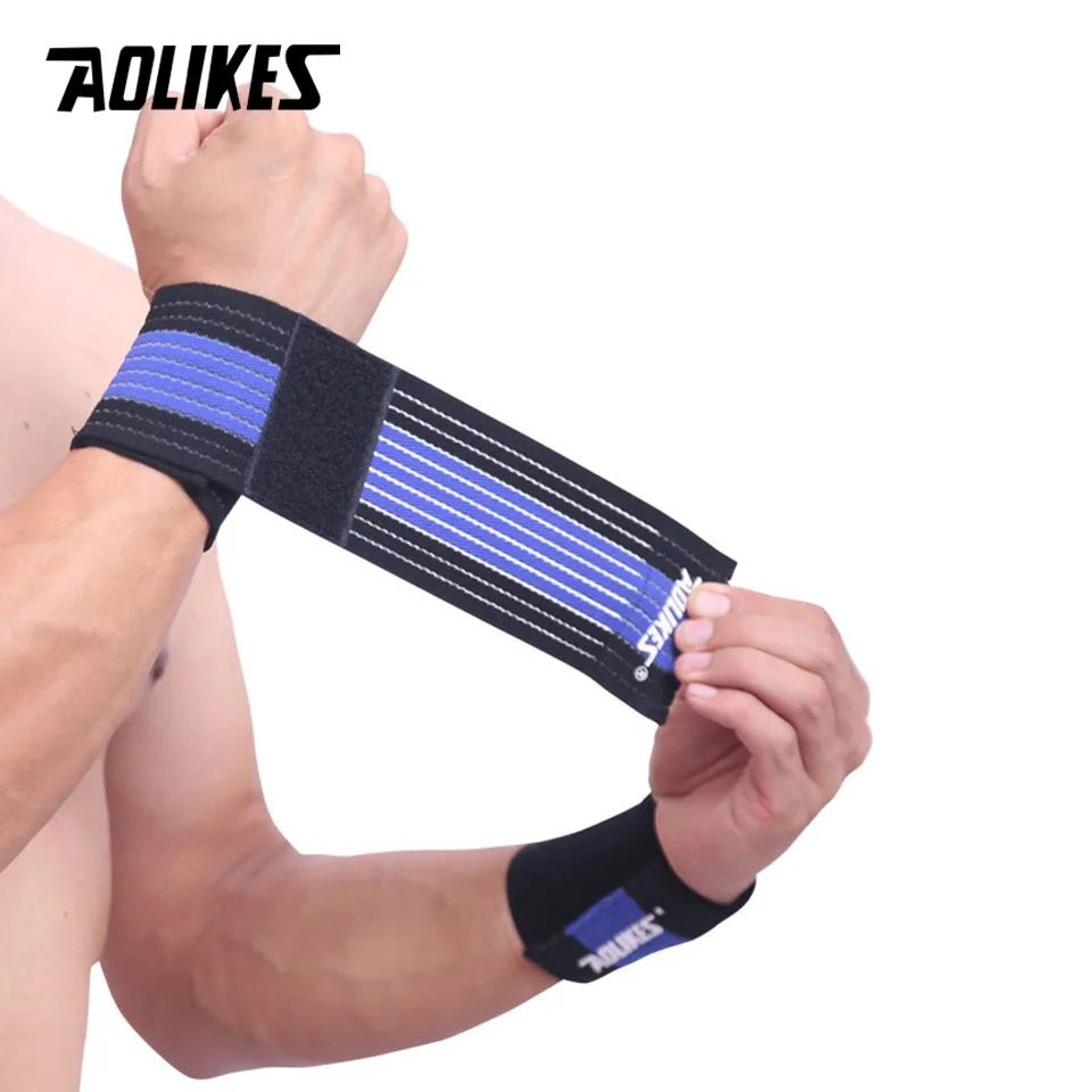 AOLIKES Compression Wrist Brace Adjustable Wrist Support Wrap For Gym Sports And Daily Use 10