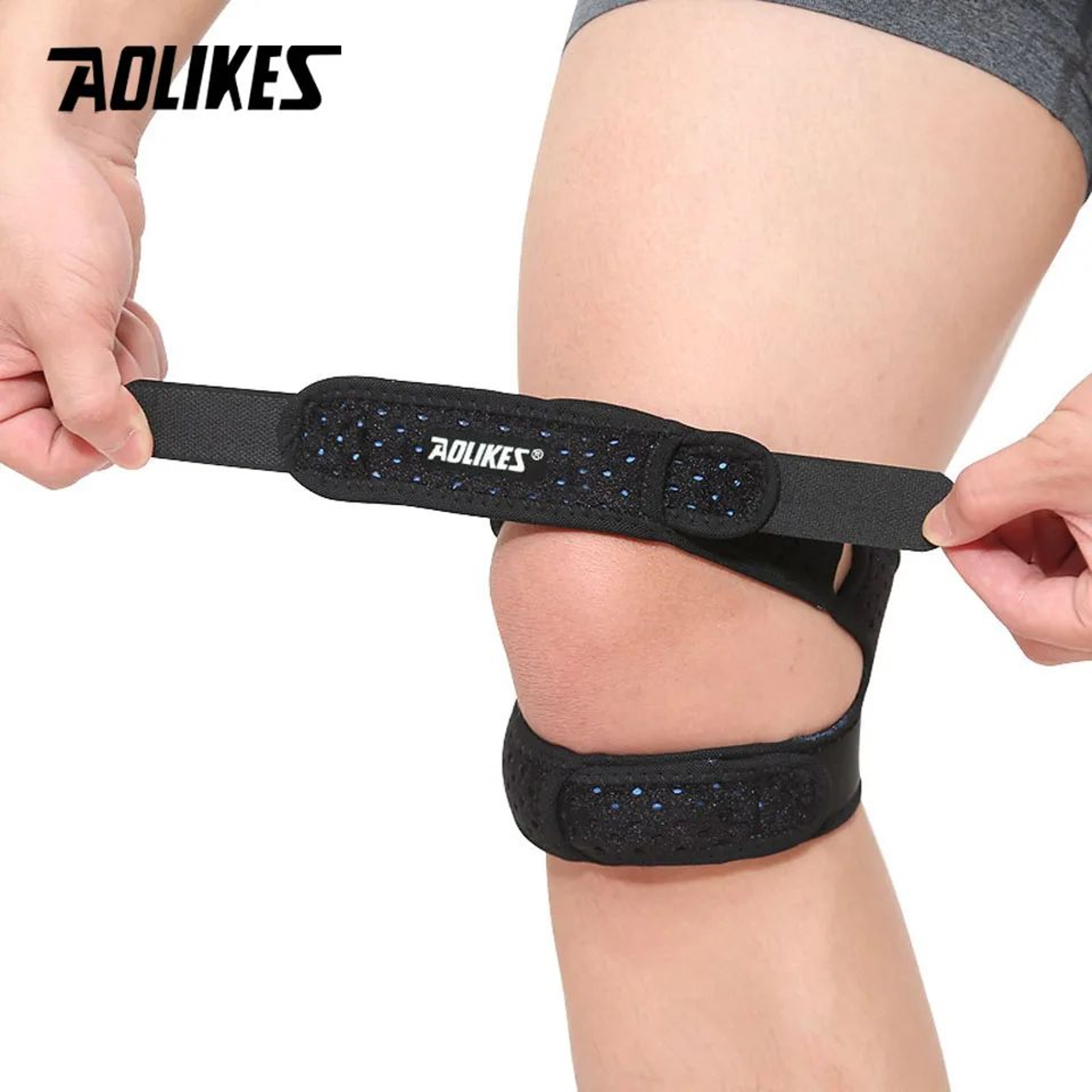 AOLIKES Patella Knee Strap Adjustable Knee Support Brace With Double Compression Pads 5