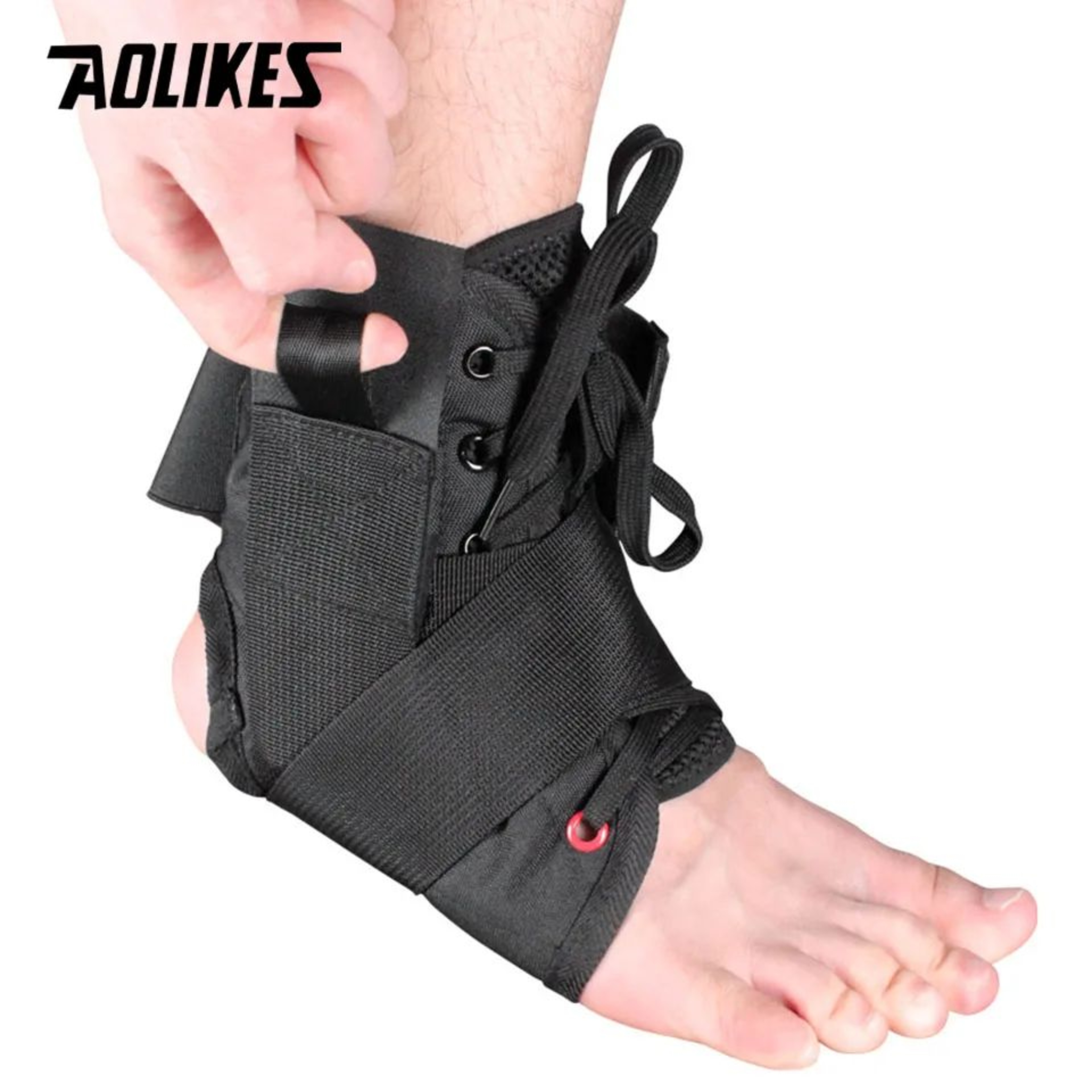 AOLIKES Adjustable Ankle Brace Compression Wrap For Sports Support And Sprain Protection 0