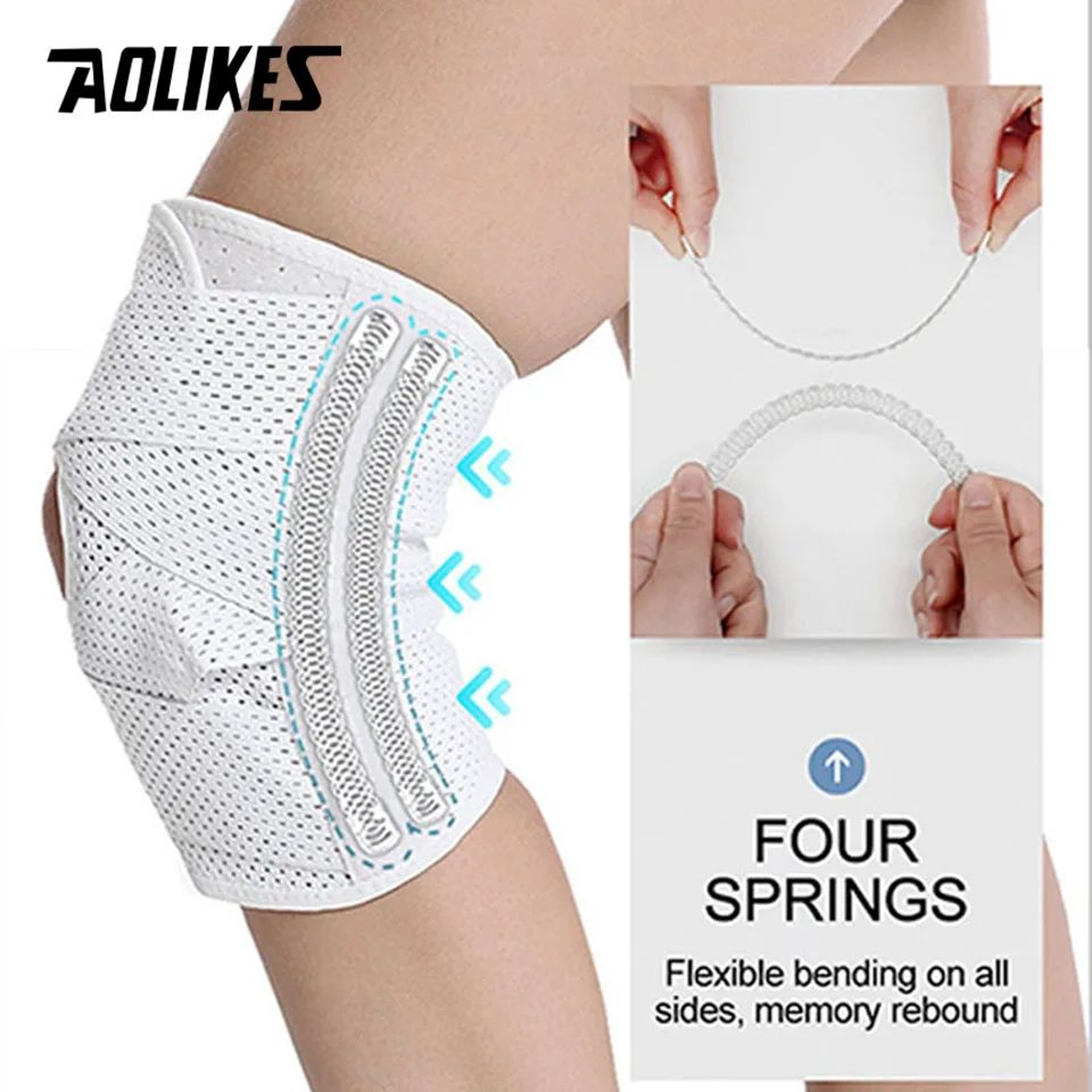 AOLIKES Knee Brace With Side Stabilizers Adjustable Knee Support For Meniscus Recovery 5