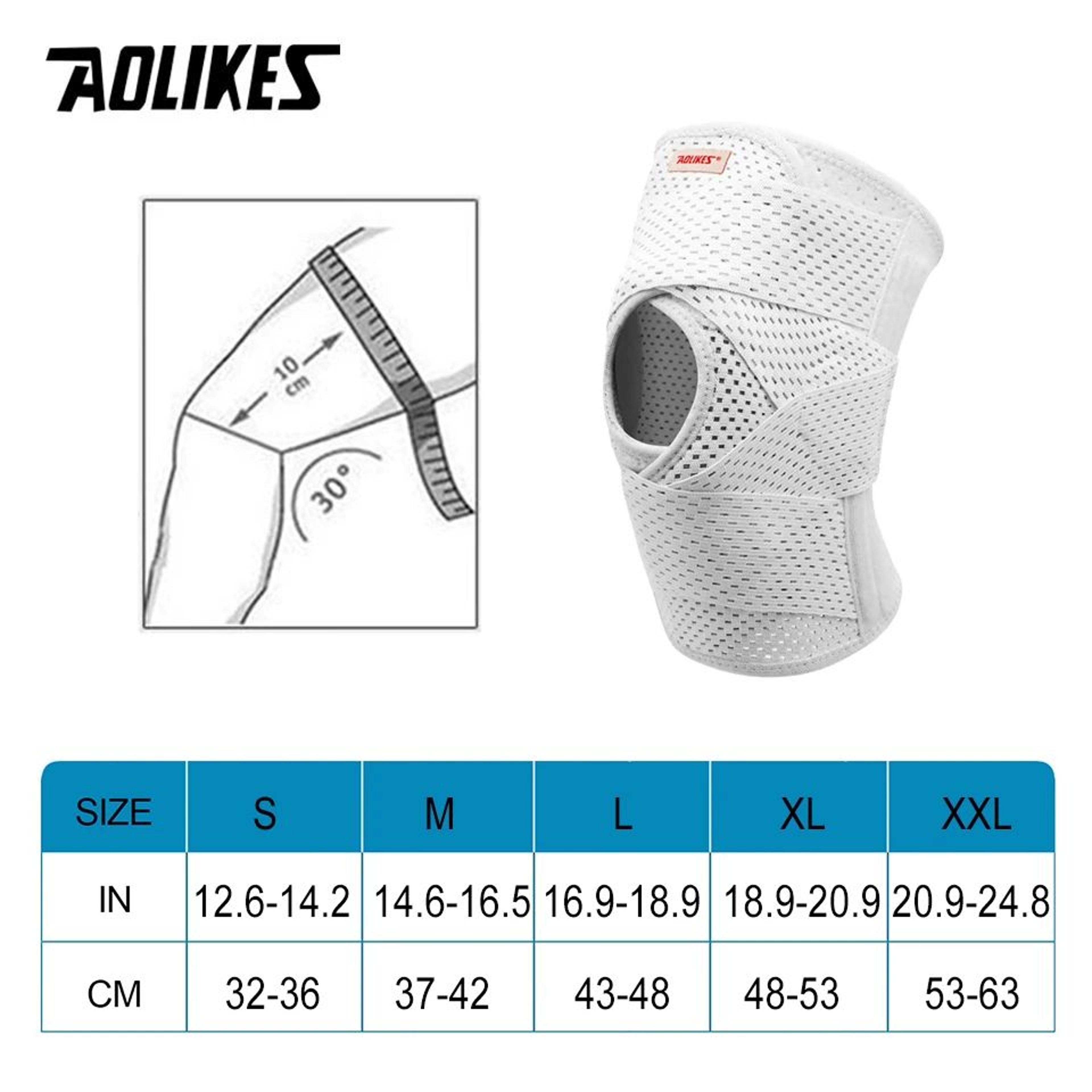 AOLIKES Knee Brace with Side Stabilizers Adjustable Knee Support for Meniscus Recovery – view 7