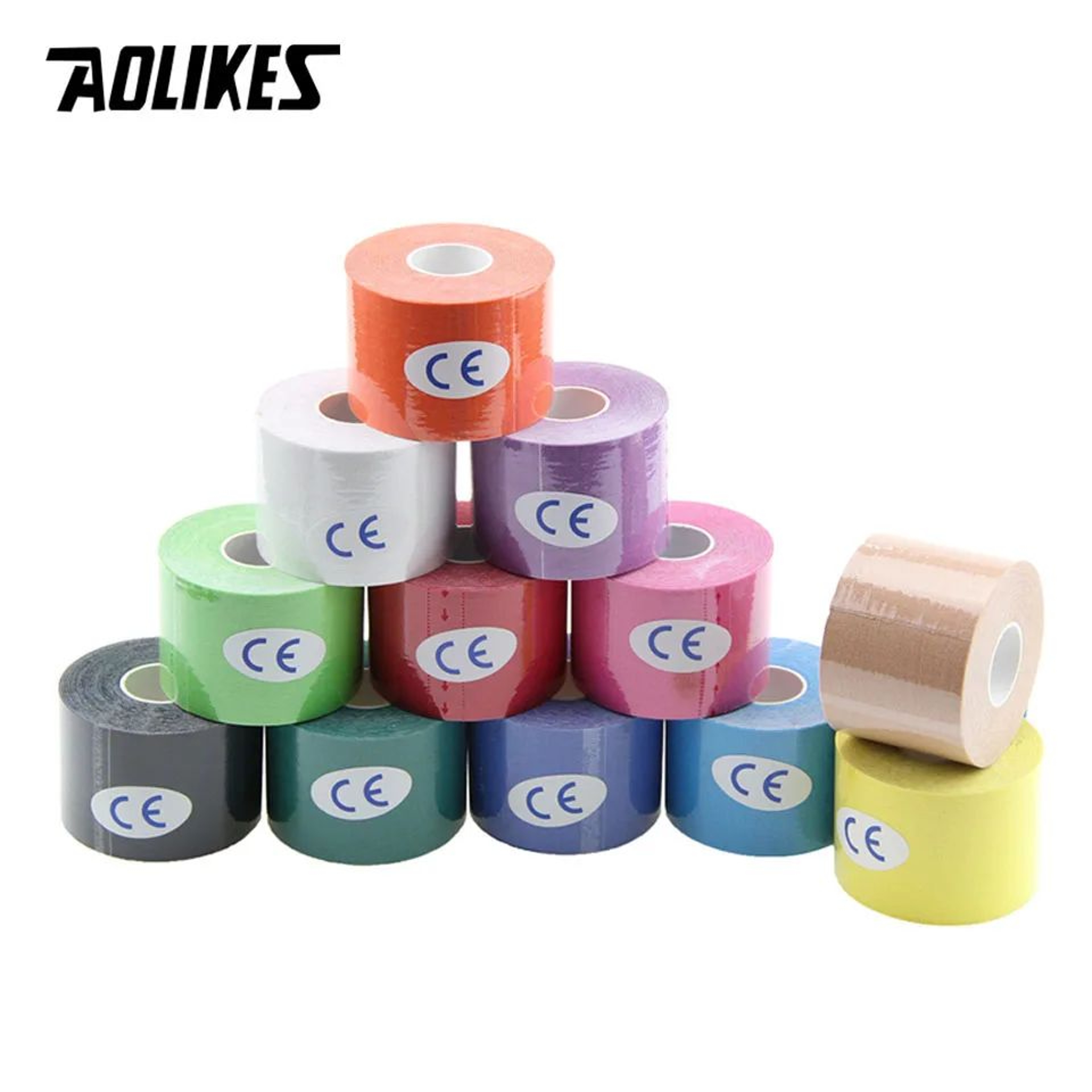 AOLIKES Kinesiology Tape Waterproof Athletic Tape For Muscle And Joint Support 5M Roll 1