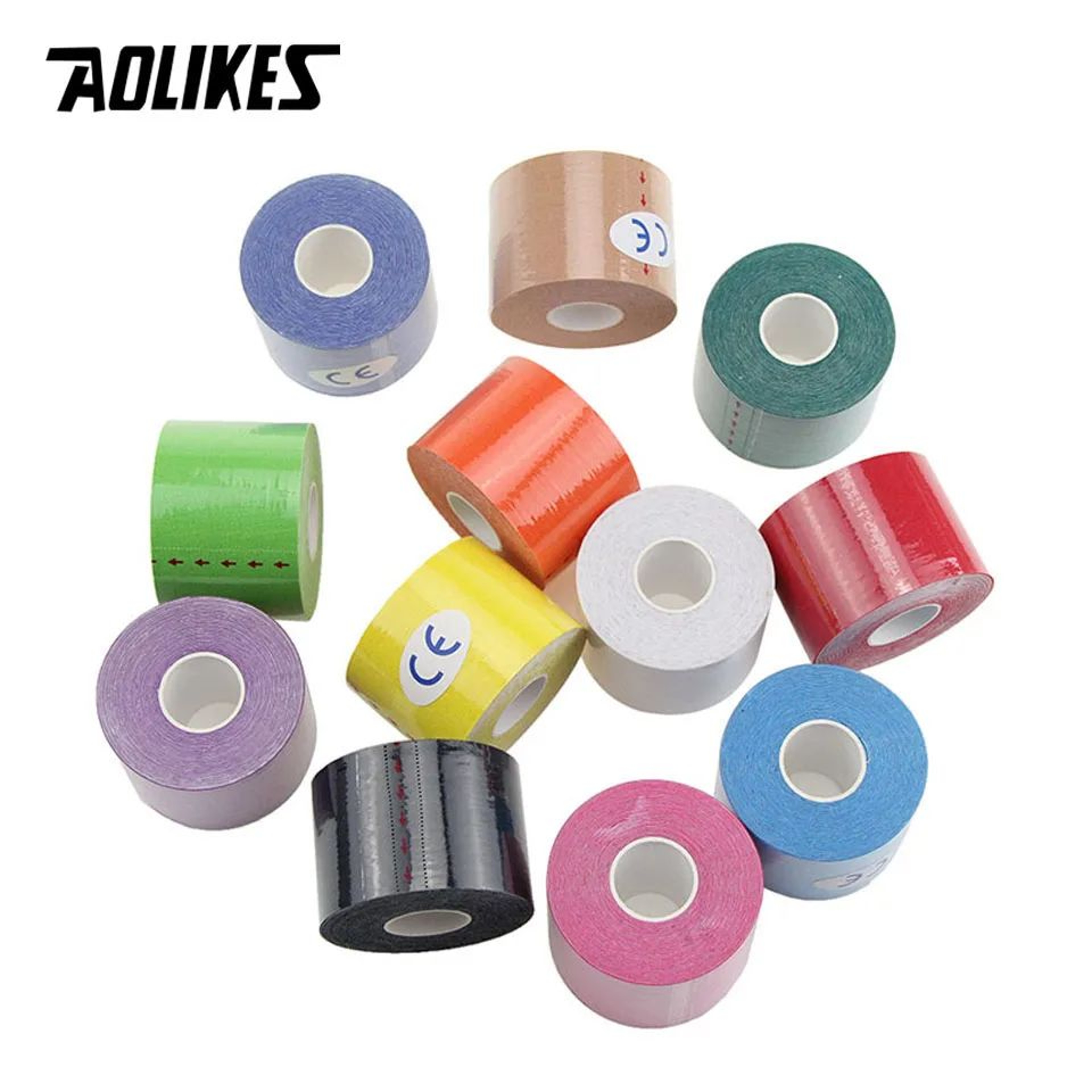 AOLIKES Kinesiology Tape Waterproof Athletic Tape For Muscle And Joint Support 5M Roll 2
