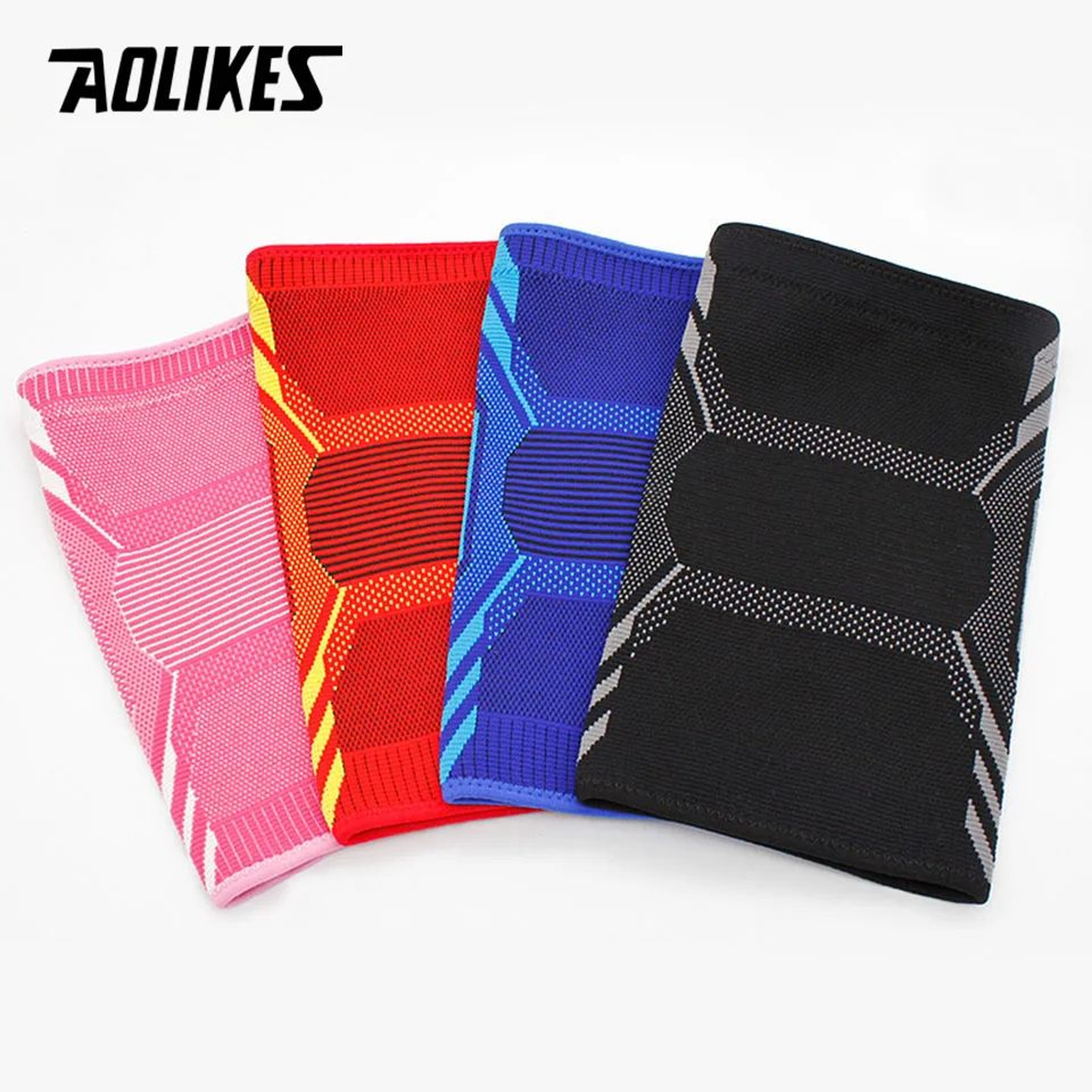 AOLIKES Compression Knee Support Brace Non Slip Running Knee Sleeve For Men And Women 3