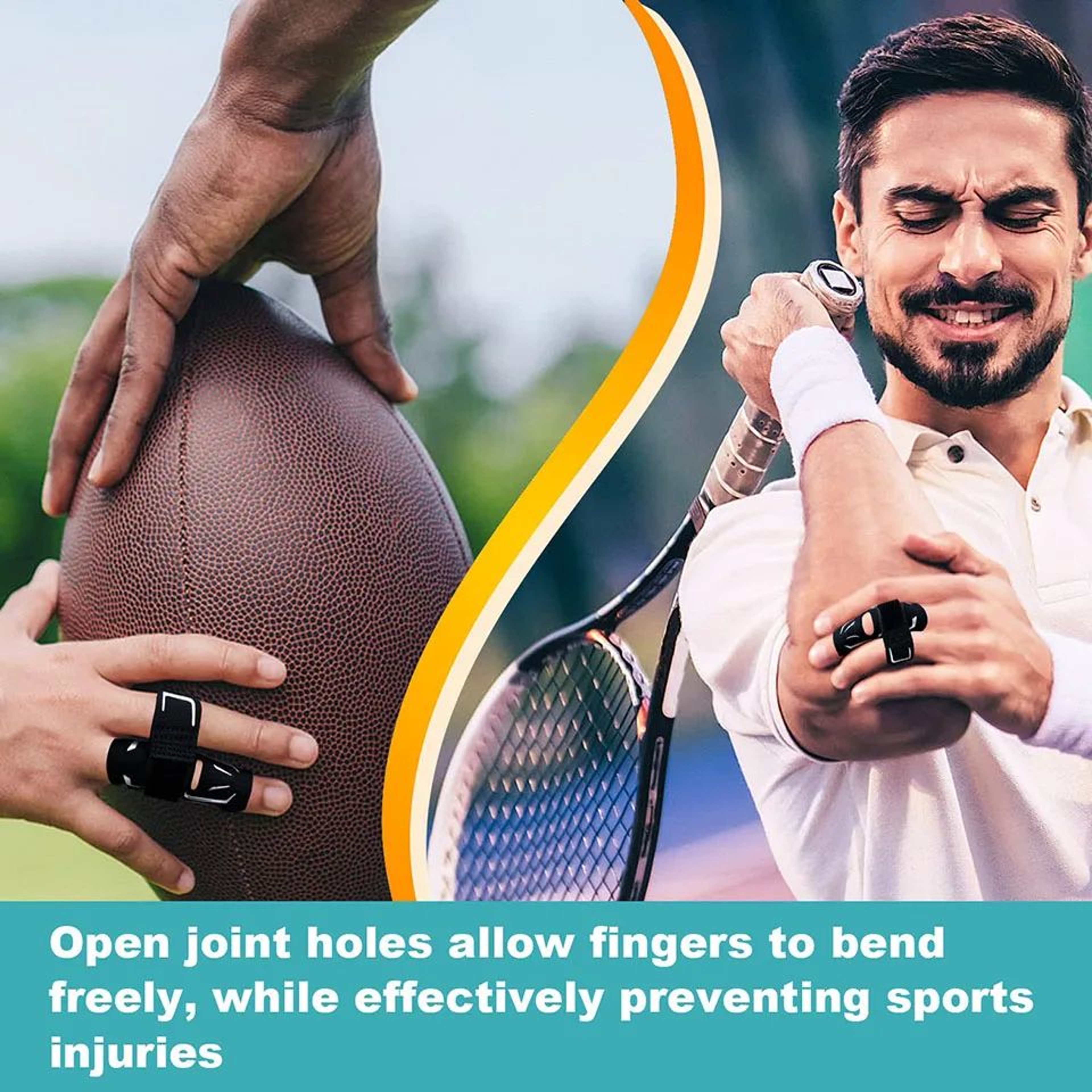 AOLIKES Adjustable Finger Splint And Thumb Splint Brace For Sports And Daily Finger Support 5