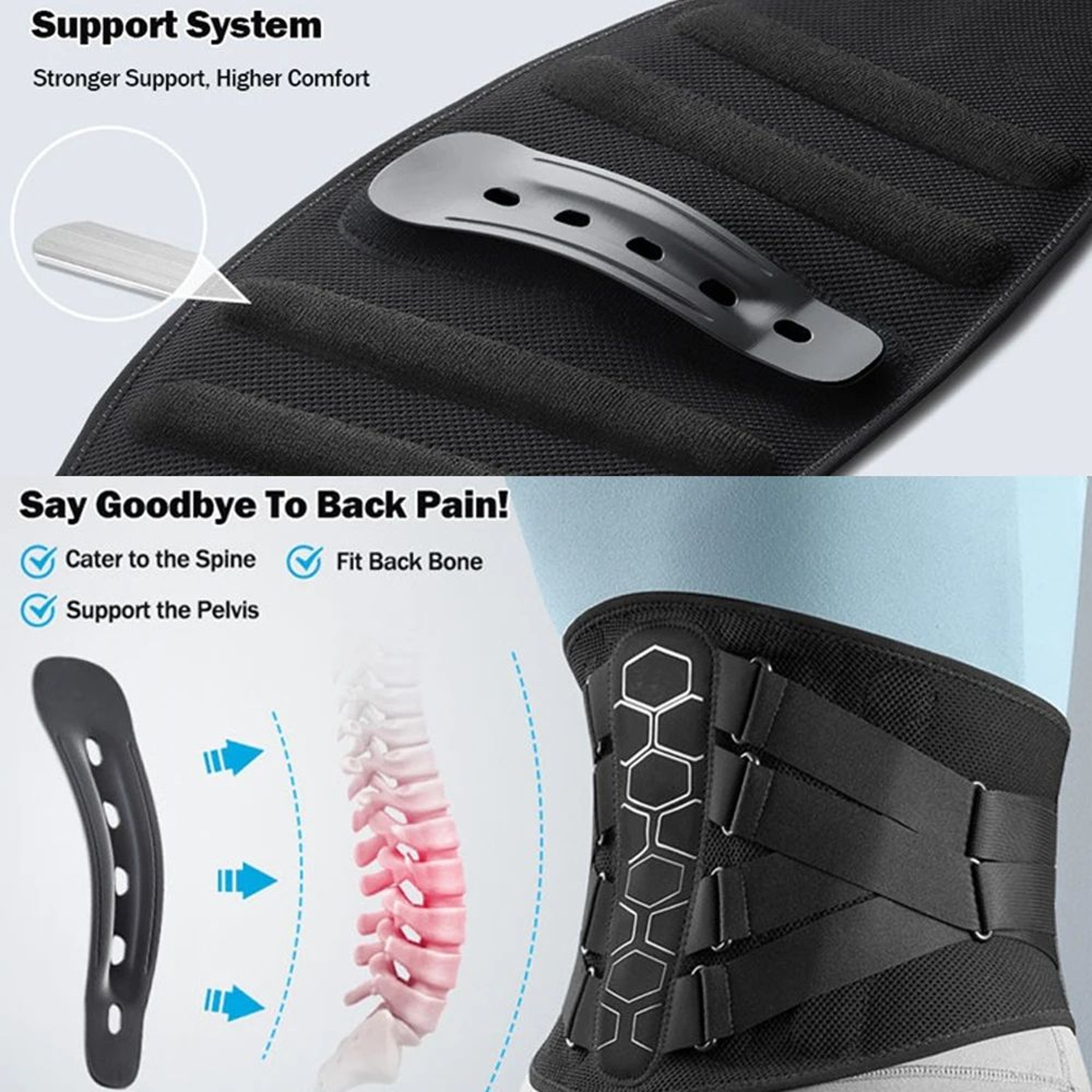 Ergonomic Back Brace For Lower Back Pain With 3D Pad Adjustable Lumbar Support Belt For Men  Wome 4