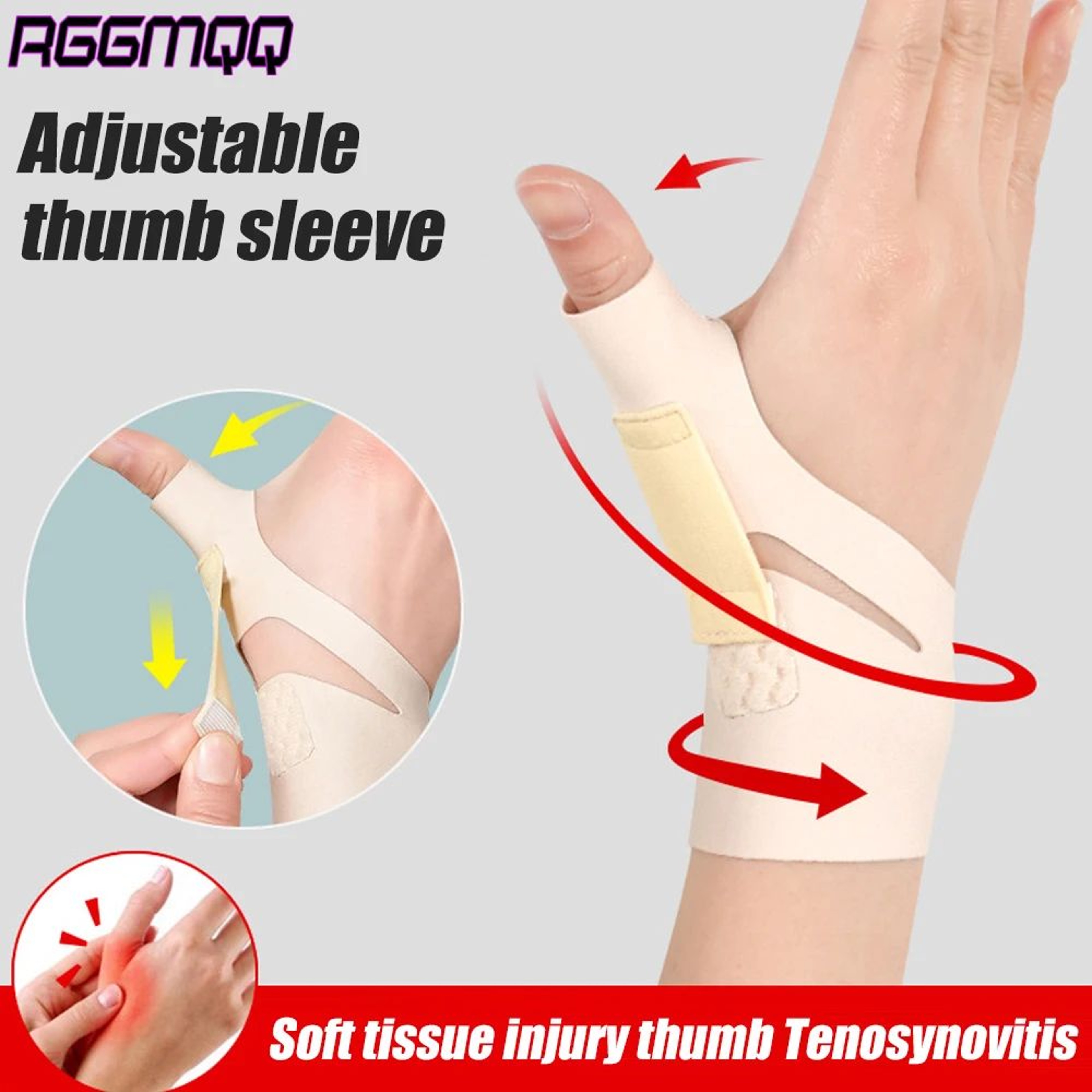 FlexGuard Thumb Brace With Thumb Spica Splint Support For Arthritis And Tendonitis 1