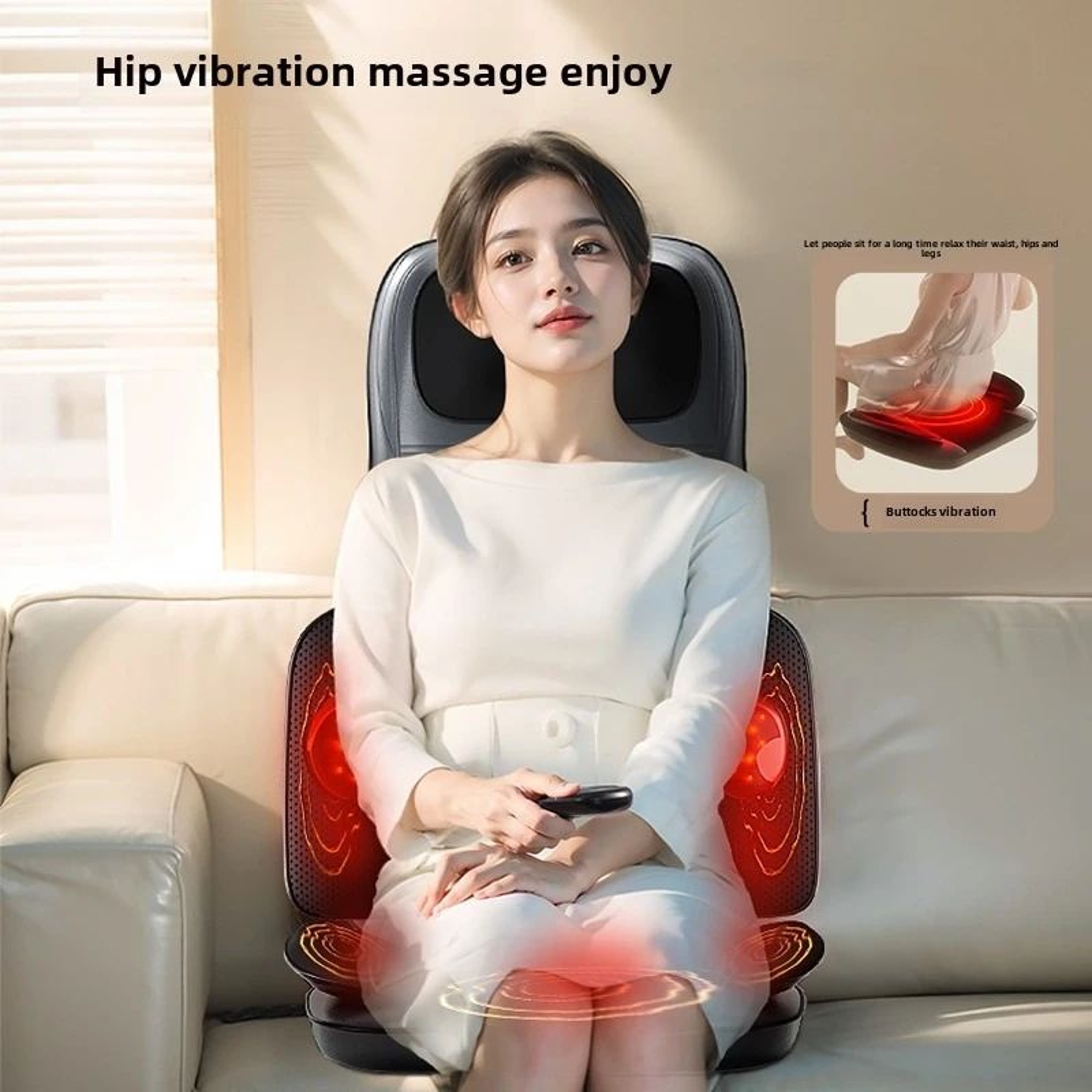 Heated Massage Seat Cushion With Back Massager And Chair Massage Pad For Home Office Relaxation 4