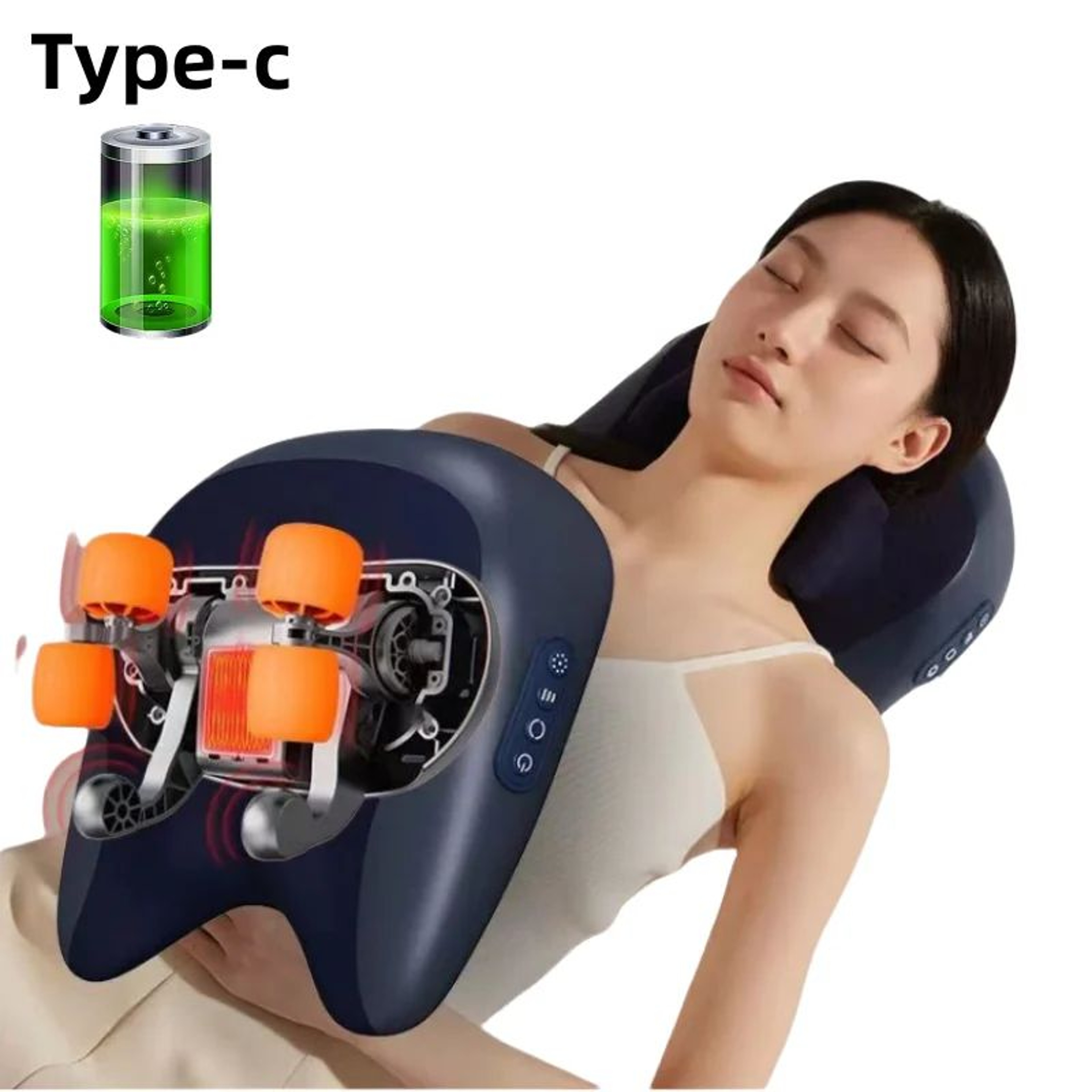 Cordless Shiatsu Neck Massager With Heat 3D Kneading Massage Pillow For Neck Shoulders Back  Legs 6