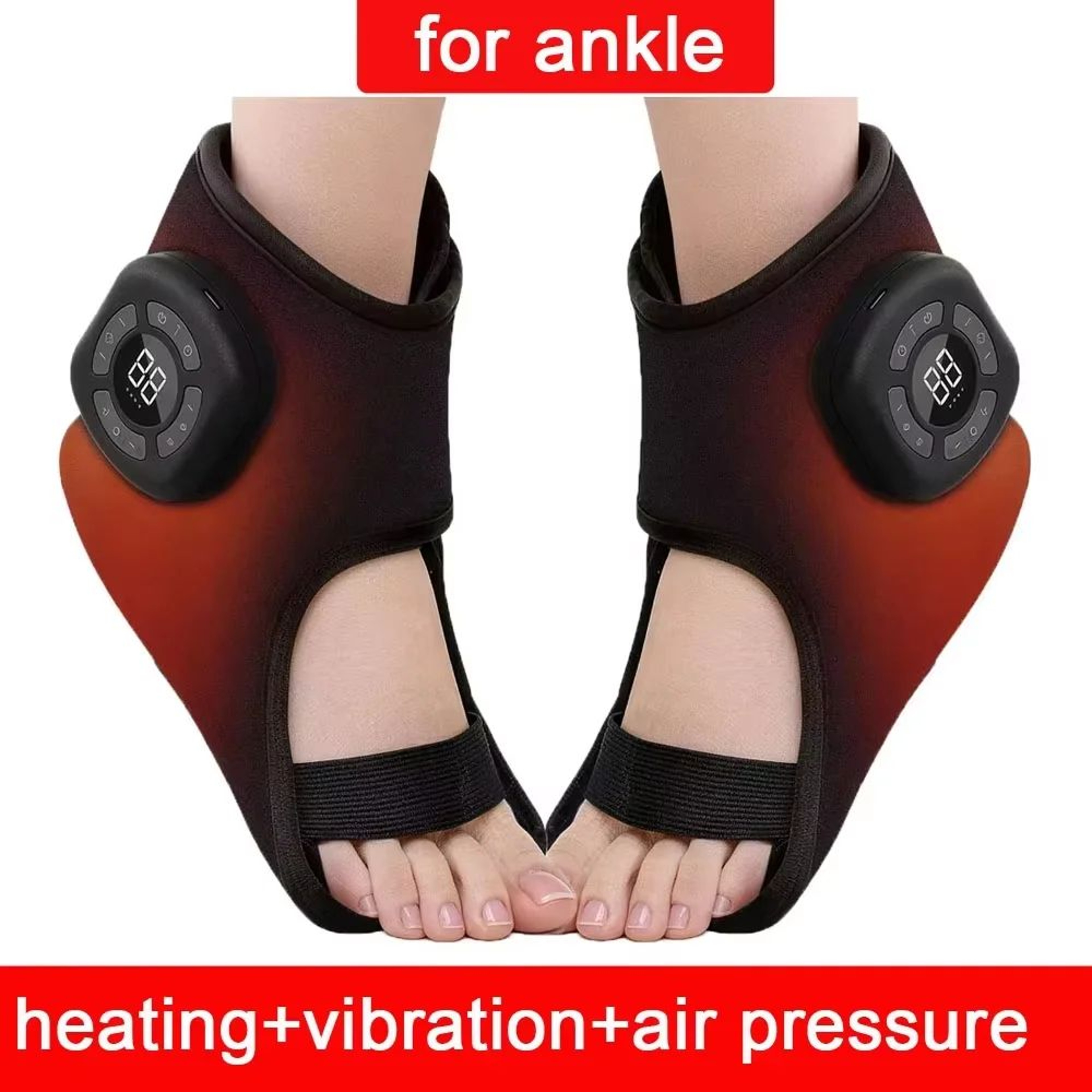 ComfortWrap Ankle Massager With Heat And Air Compression  Cordless Foot Massager Sleeve 7