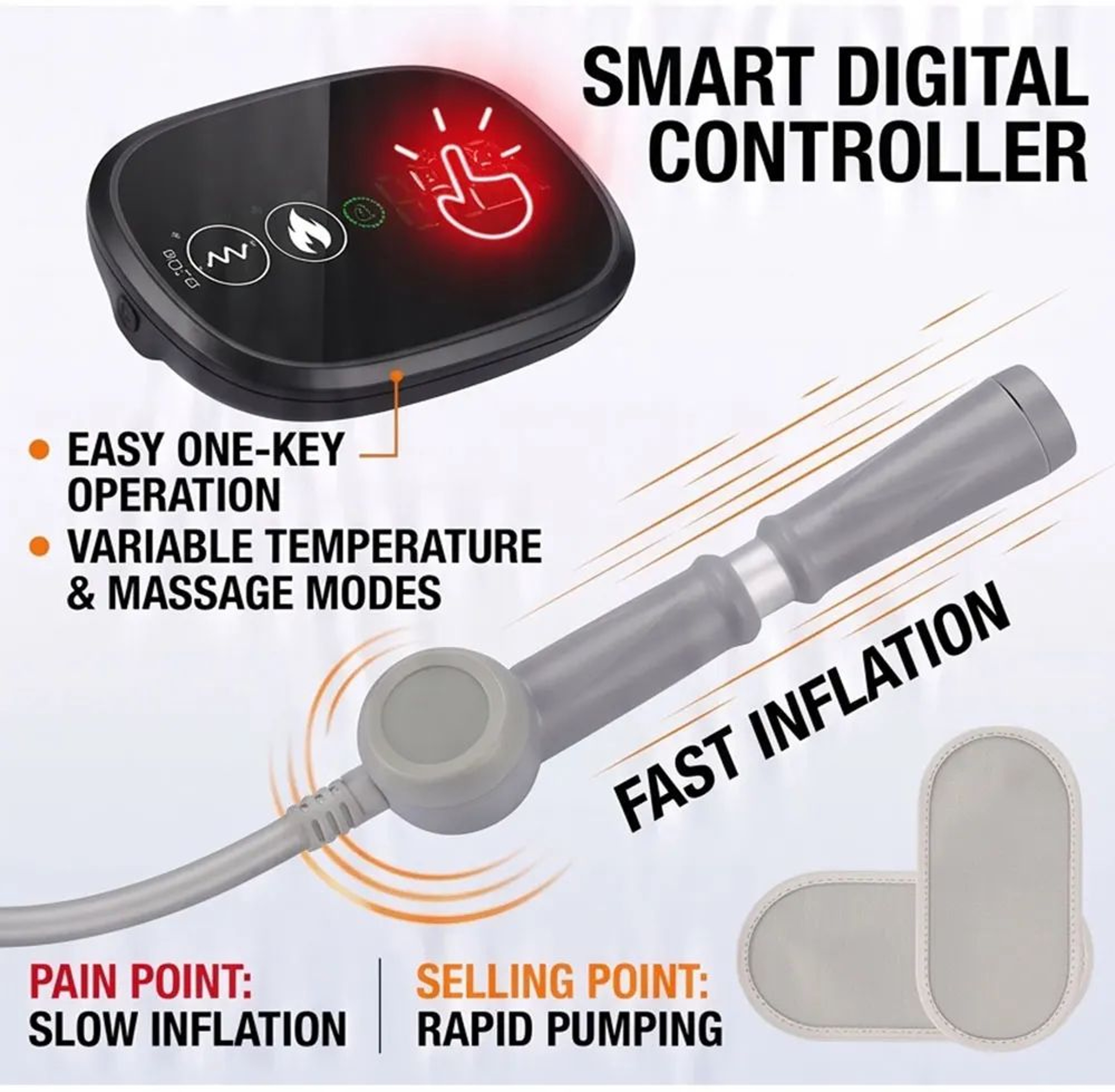 FlexRelief Inflatable Lumbar Support Belt With Heat And Vibration Massage 3