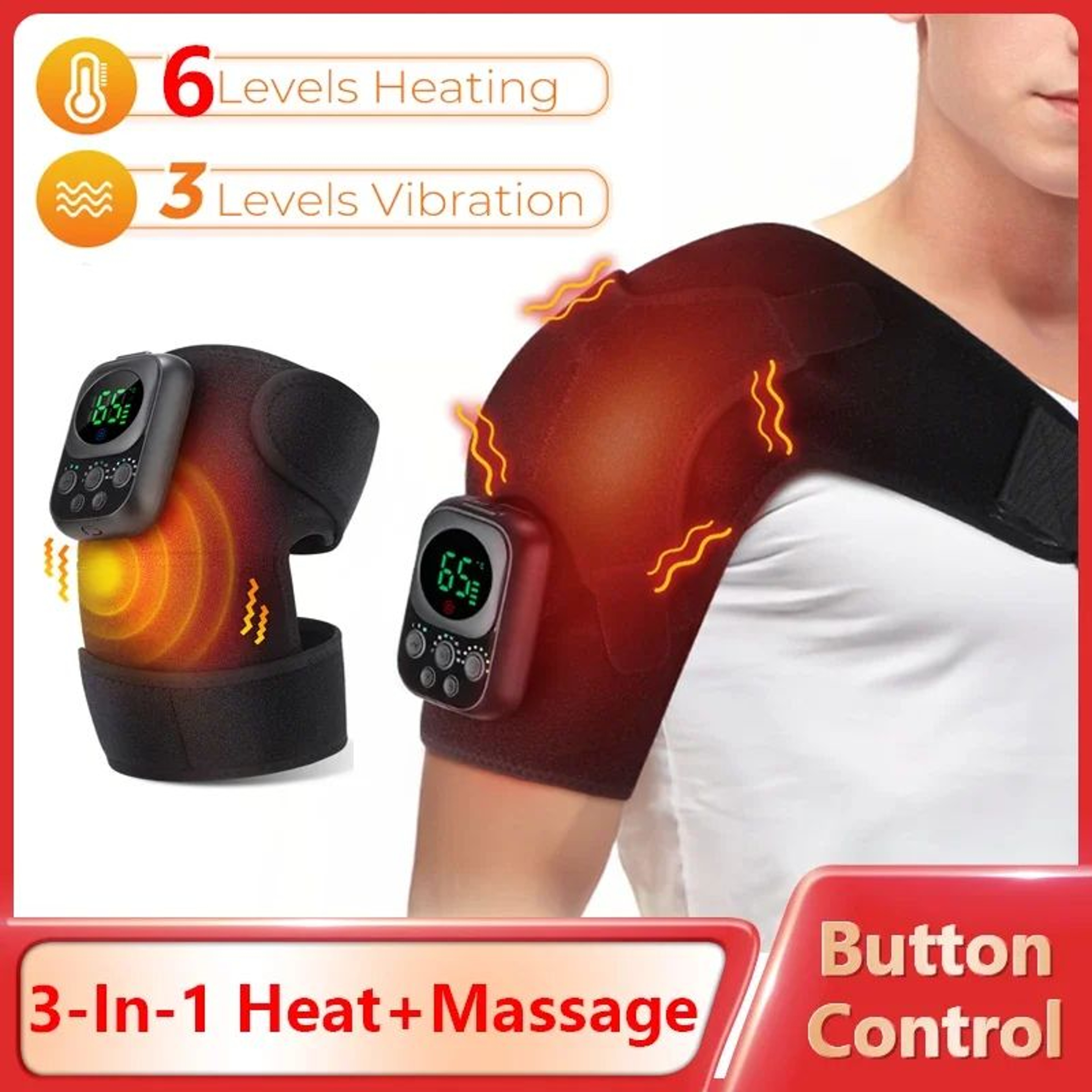 3in1 Heated Knee Massager With Vibration For Joint And Muscle Relief 0