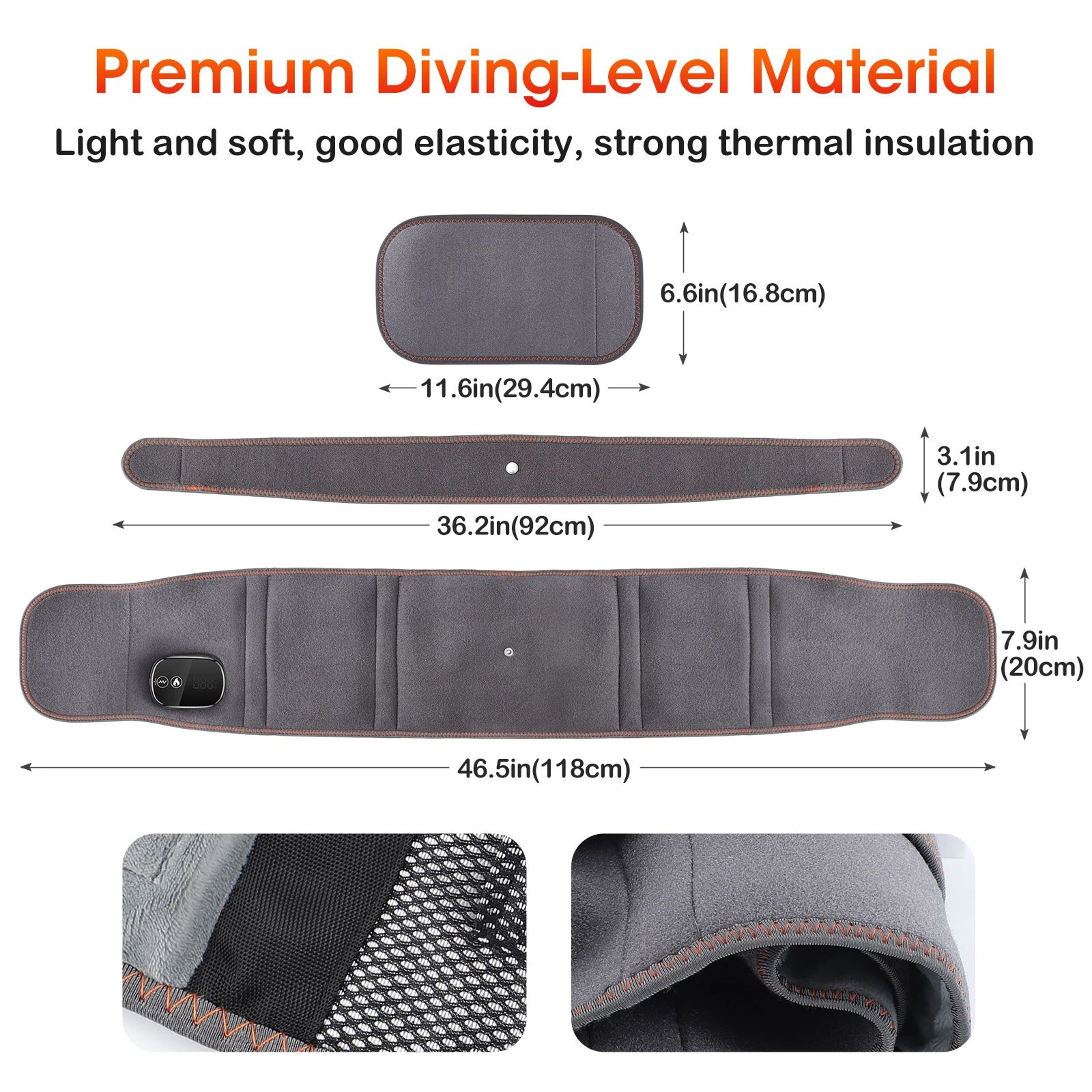 Heated Waist Massager Belt With Vibration And Lumbar Support For Lower Back Comfort 5