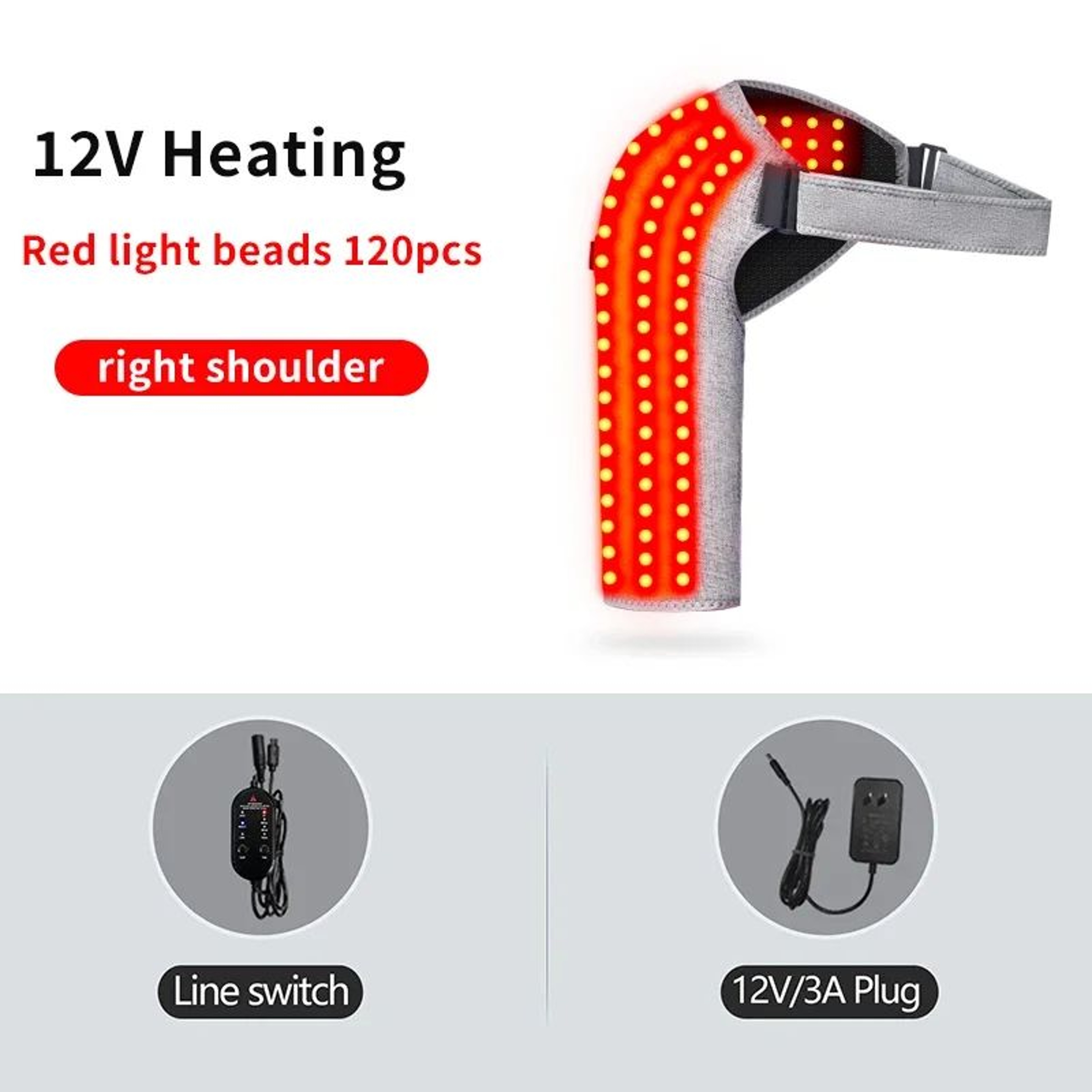 ThermaShoulder Pro Heated Shoulder Wrap With Red Light Therapy And Vibration Massage 7
