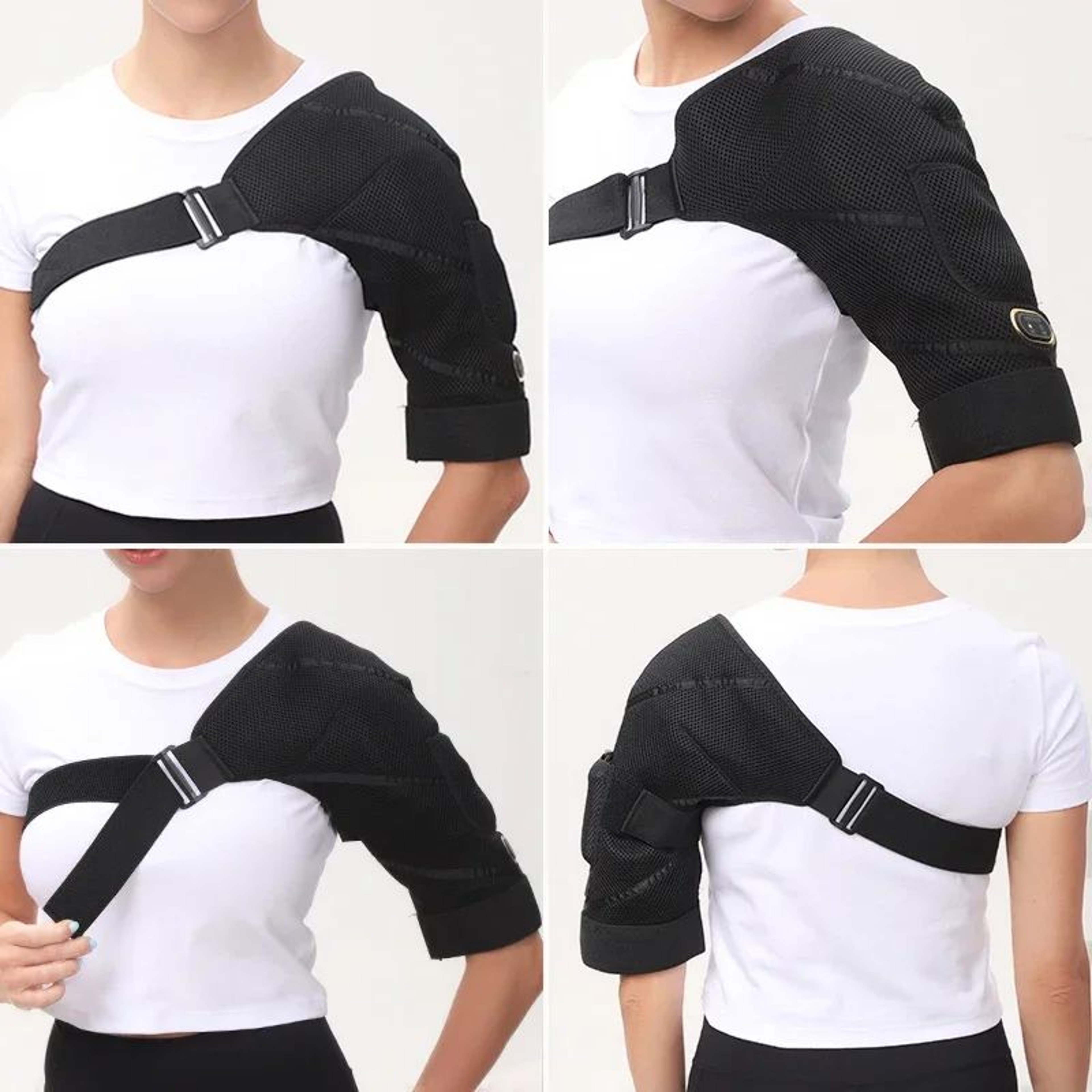 ThermaRelief Heated Shoulder Brace With Massage And 3 Heat Settings 4
