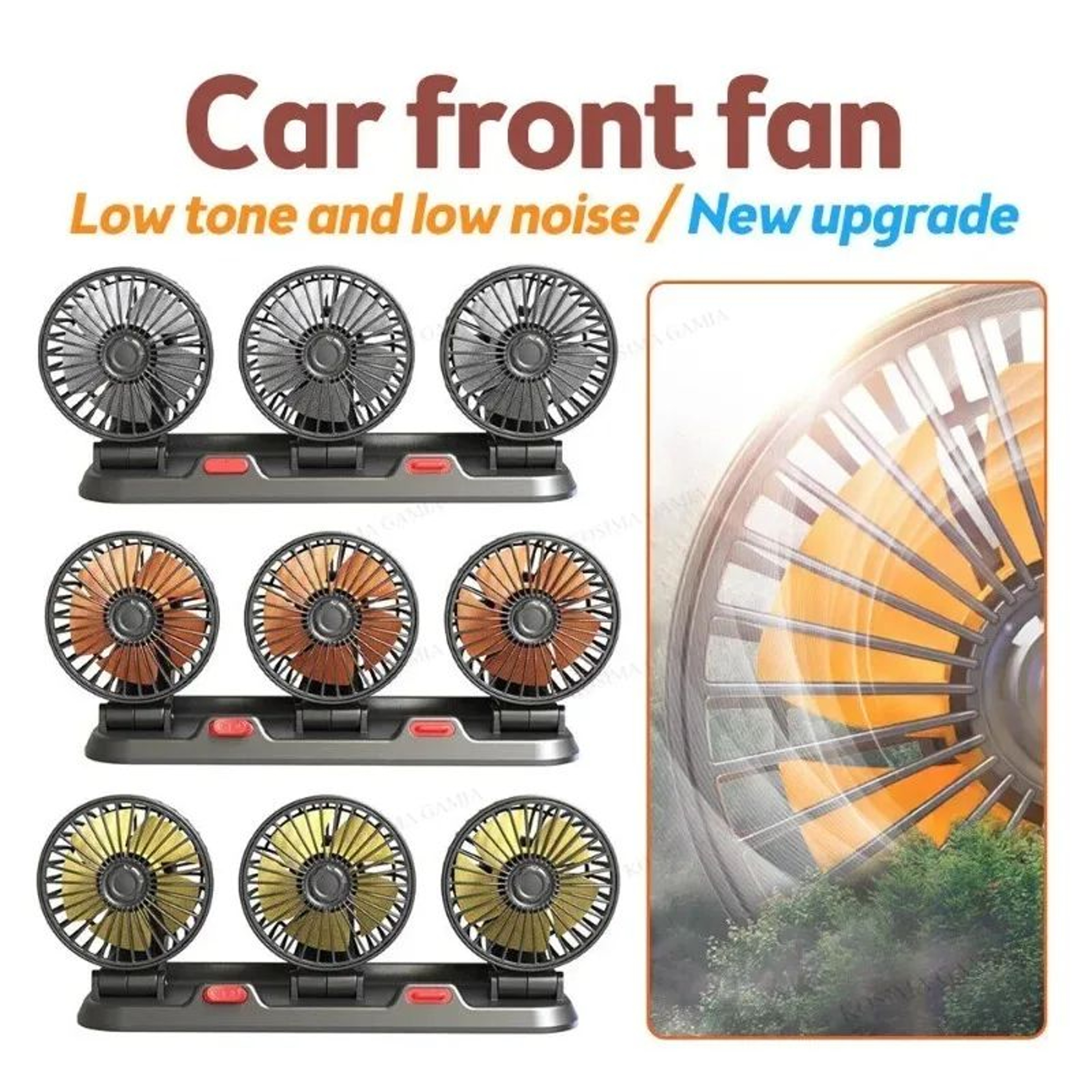 Heavy Duty 360 Adjustable Car Cooling Fan With USB 12V 24V Power For Cars Trucks RVs 1