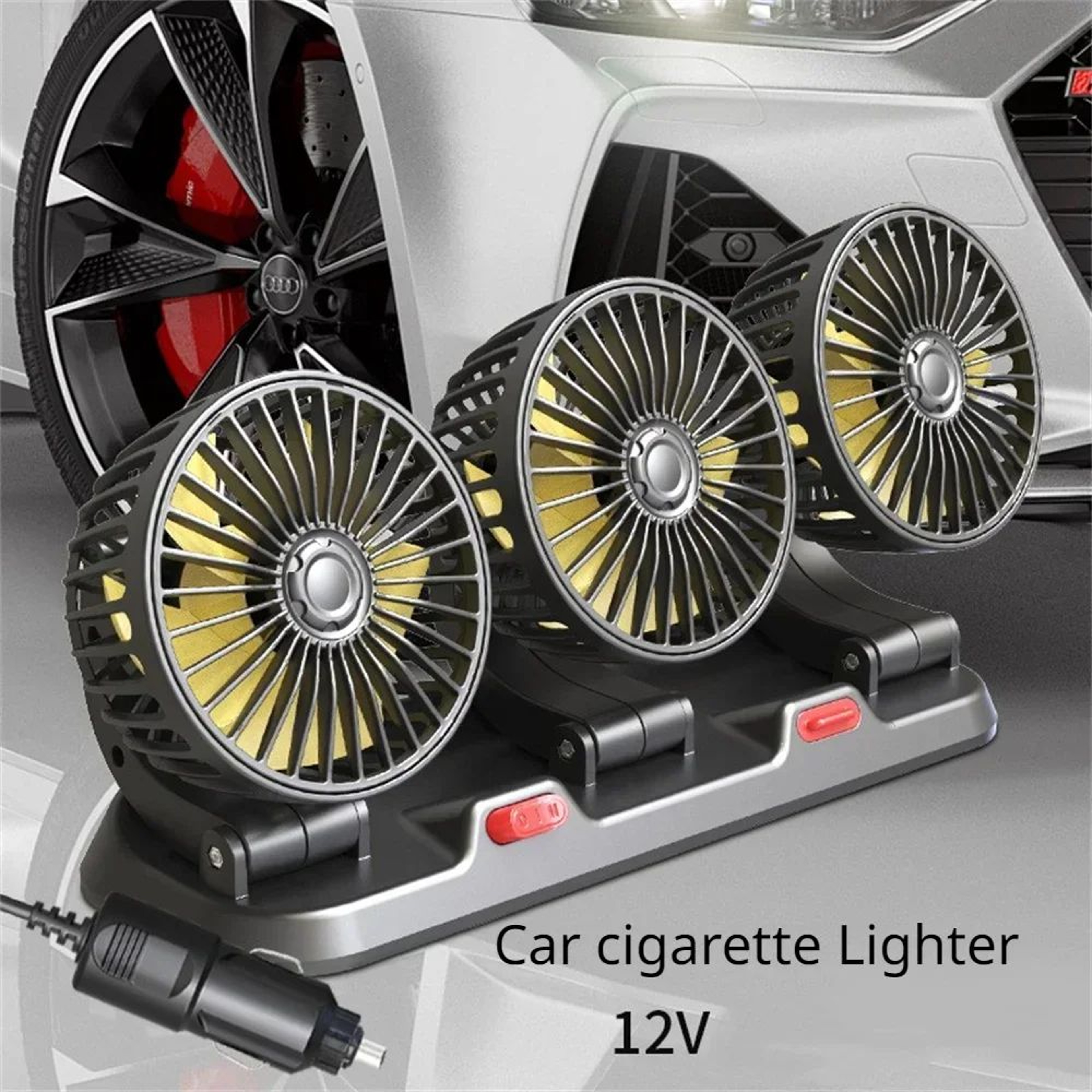 Heavy Duty 360 Adjustable Car Cooling Fan With USB 12V 24V Power For Cars Trucks RVs 7