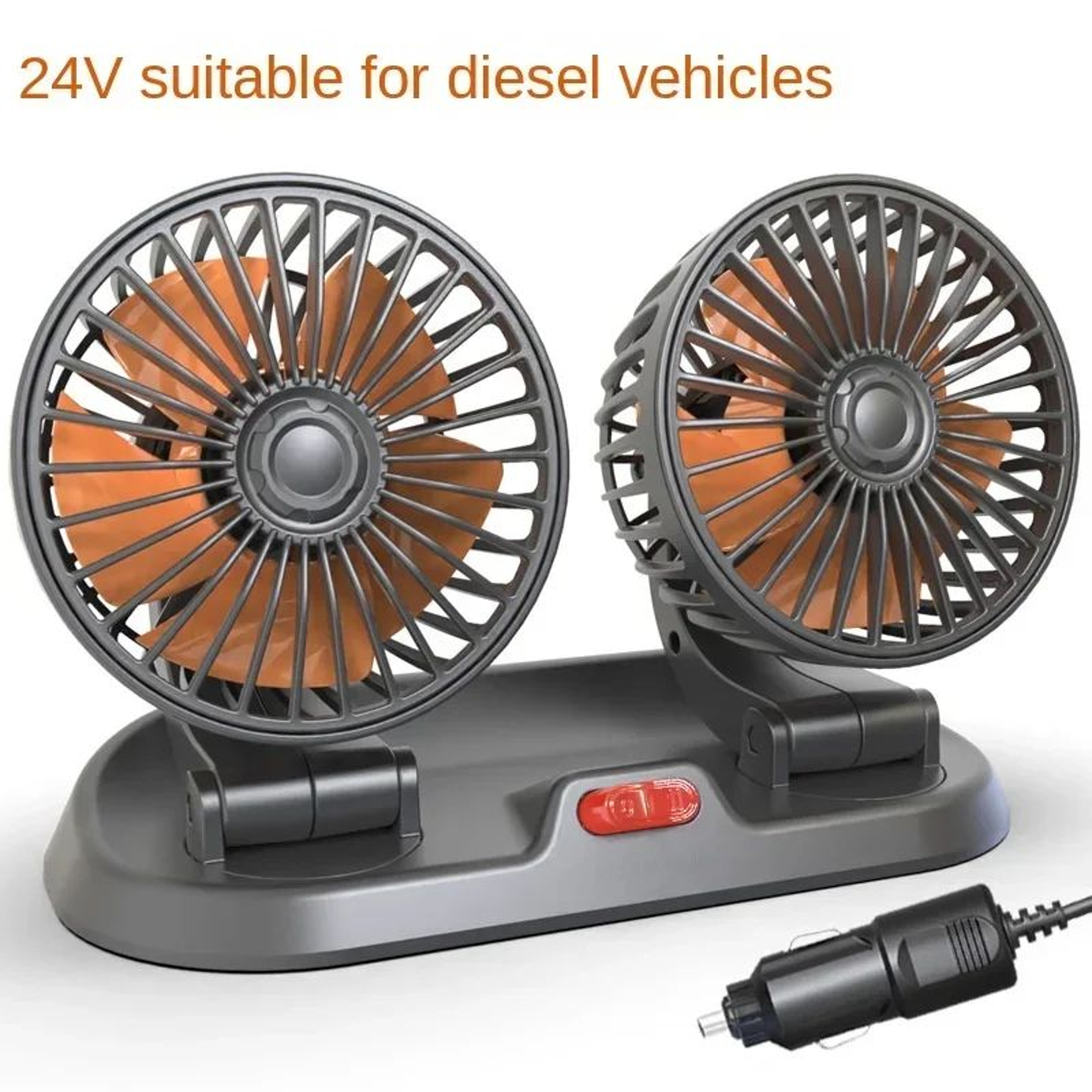Heavy Duty 360 Adjustable Car Cooling Fan With USB 12V 24V Power For Cars Trucks RVs 14