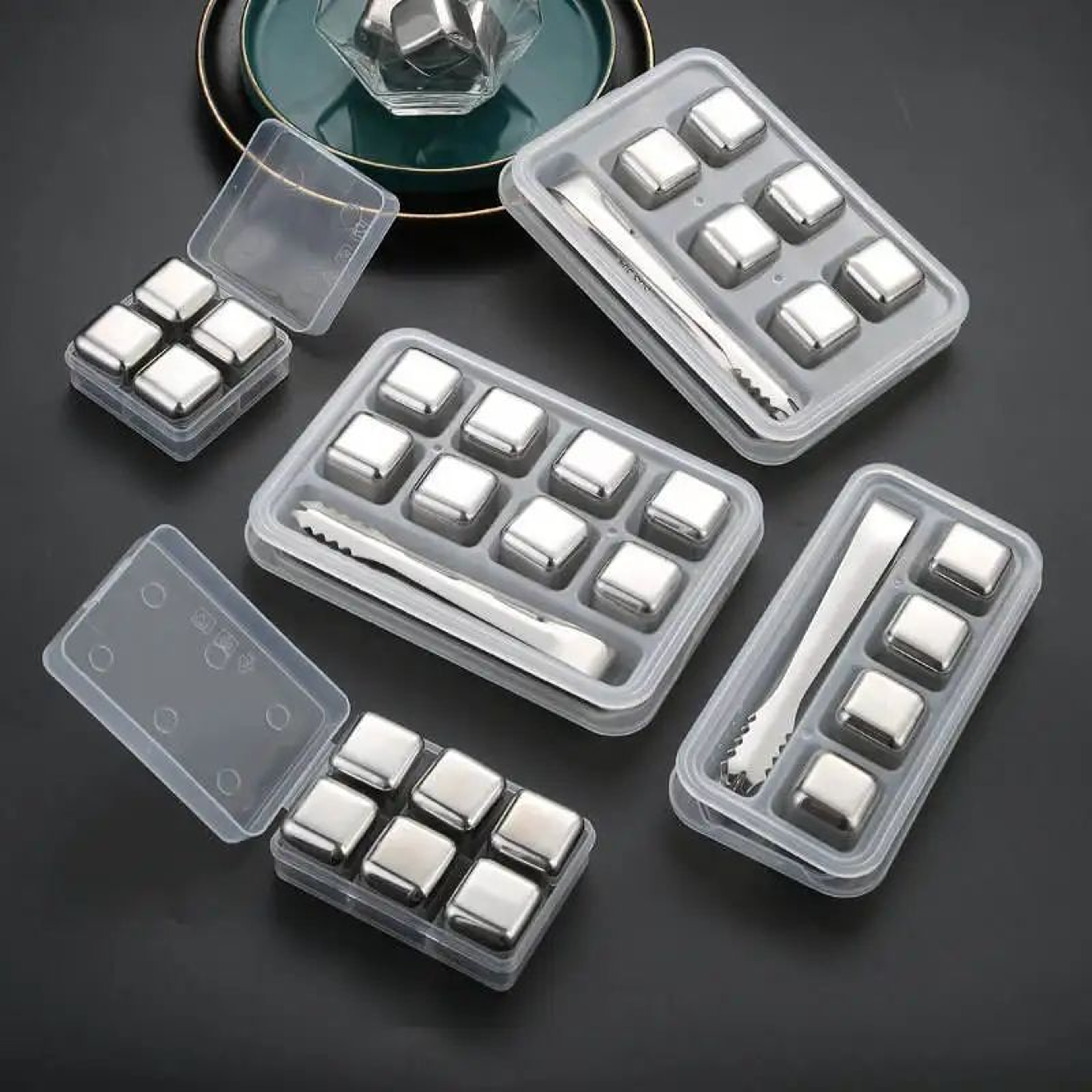 Arctic Chill 304 Stainless Steel Whiskey Stones Reusable Metal Ice Cubes Set 0