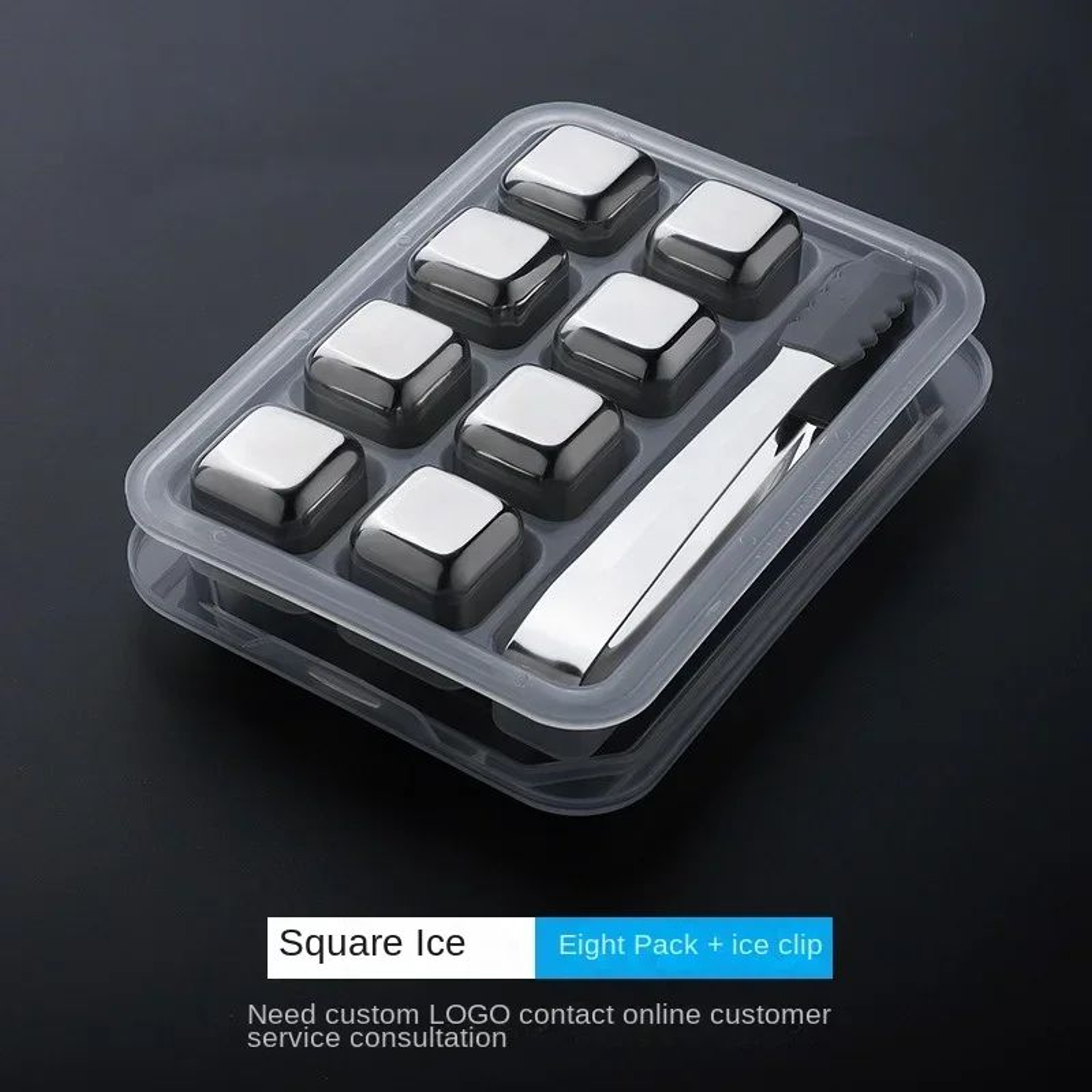 Arctic Chill 304 Stainless Steel Whiskey Stones Reusable Metal Ice Cubes Set 8