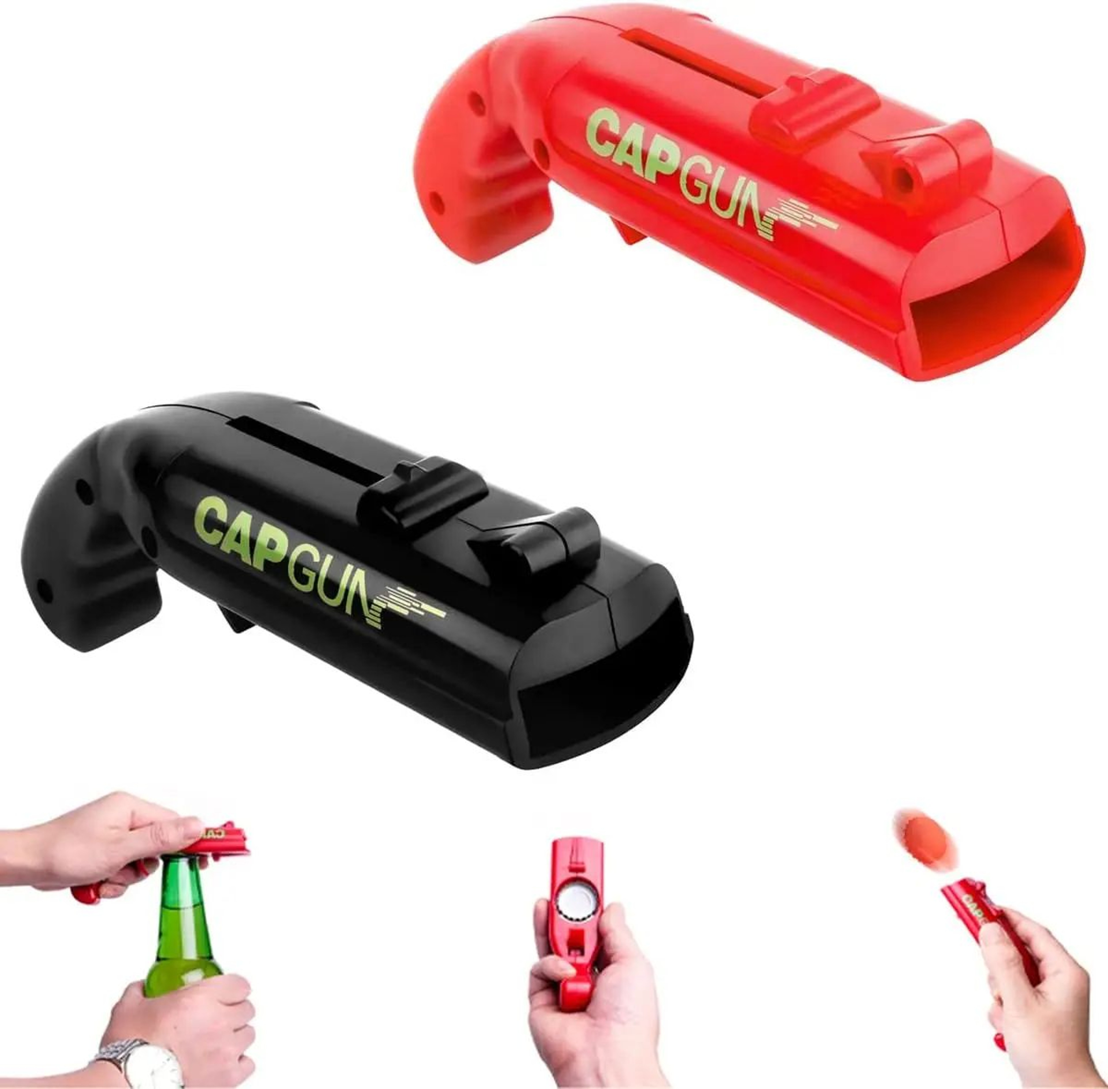 Creative Bottle Cap Launcher Beer Bottle Opener Cap Shooter Game 0