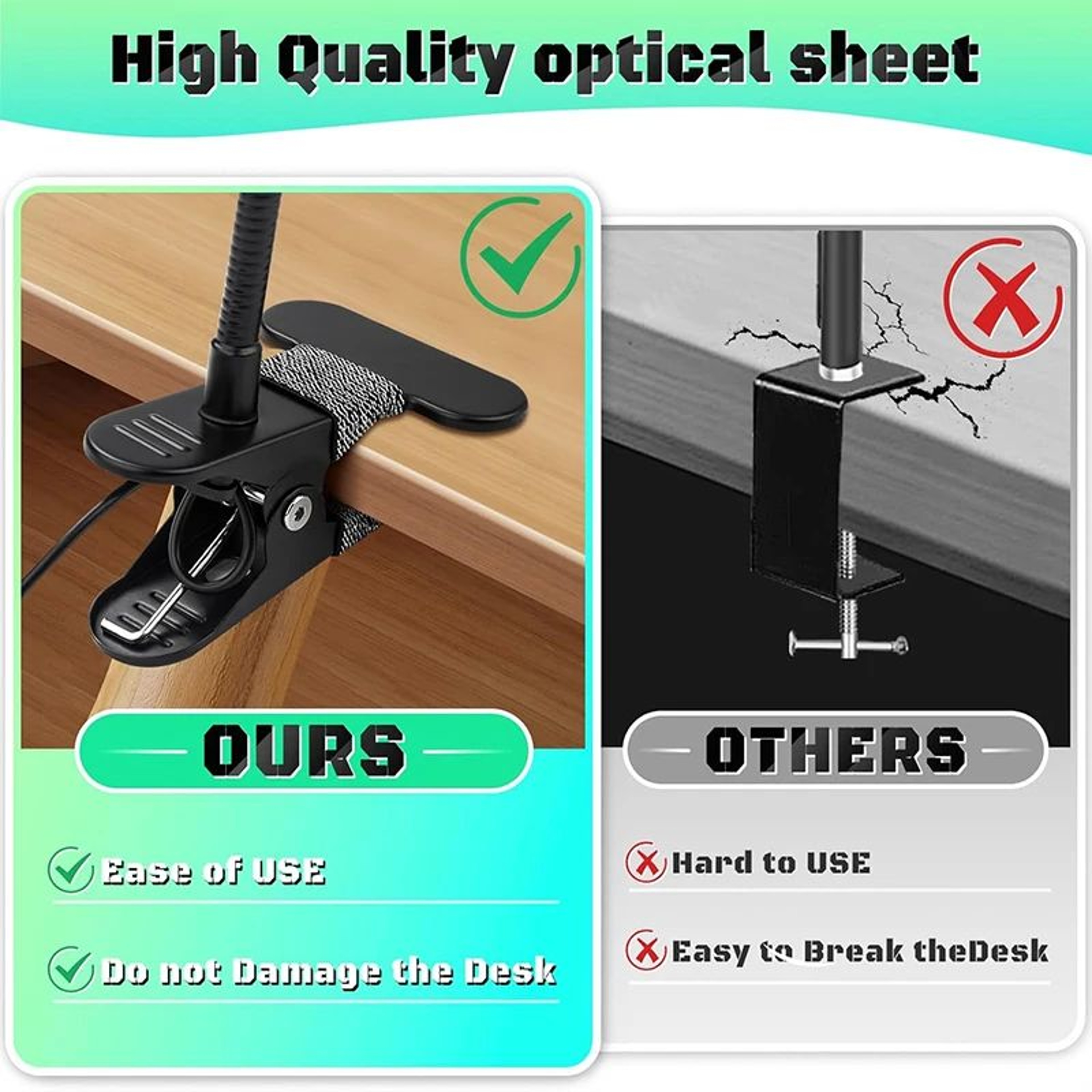 LumiZoom LED Magnifying Glass With Light And USB Clamp For Reading Crafts And Close Work 5