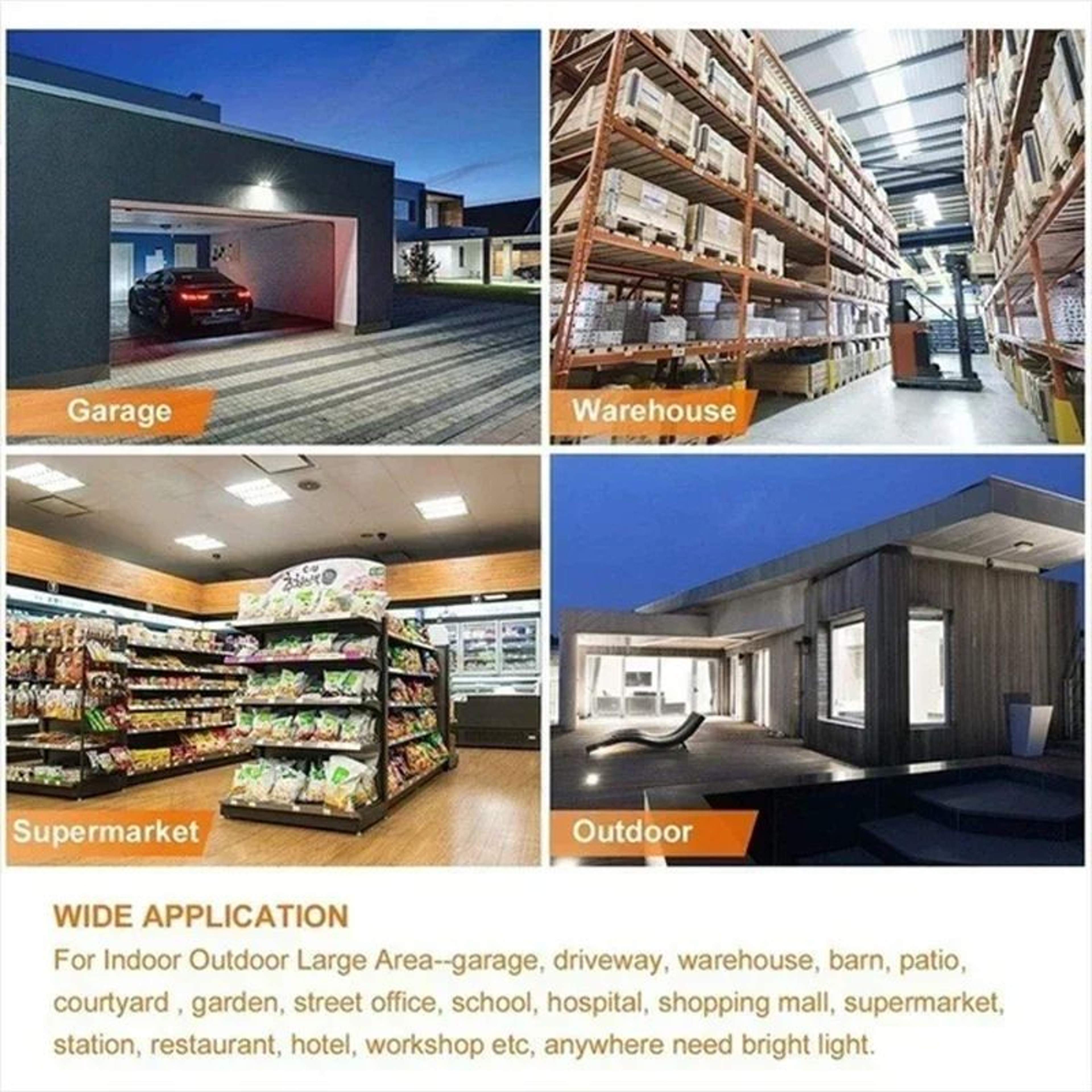 UltraBright LED Garage Light With Deformable Panels E26 E27 Garage Ceiling Light 2
