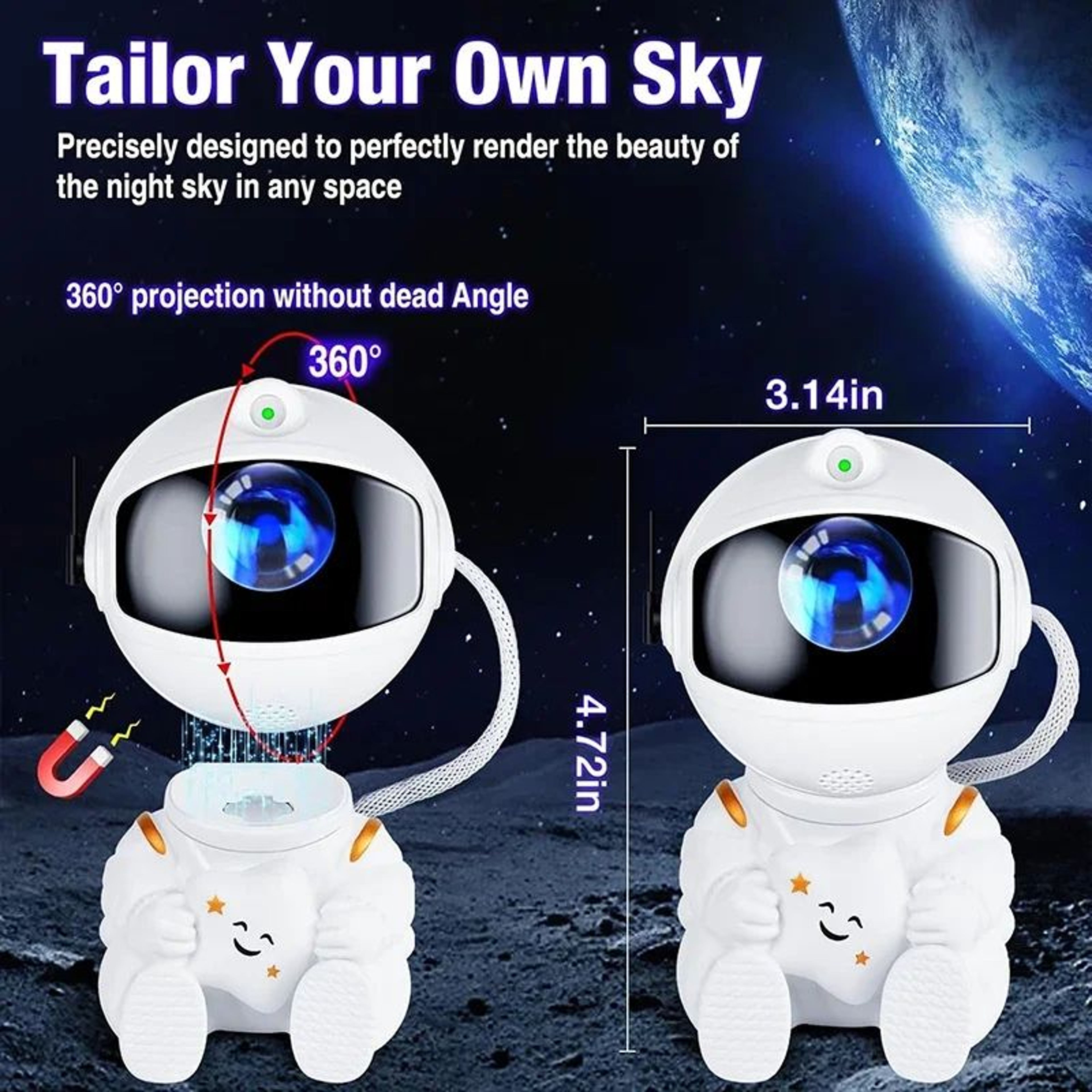 Astronaut Galaxy Projector Star Projector Night Light With Remote Control 5