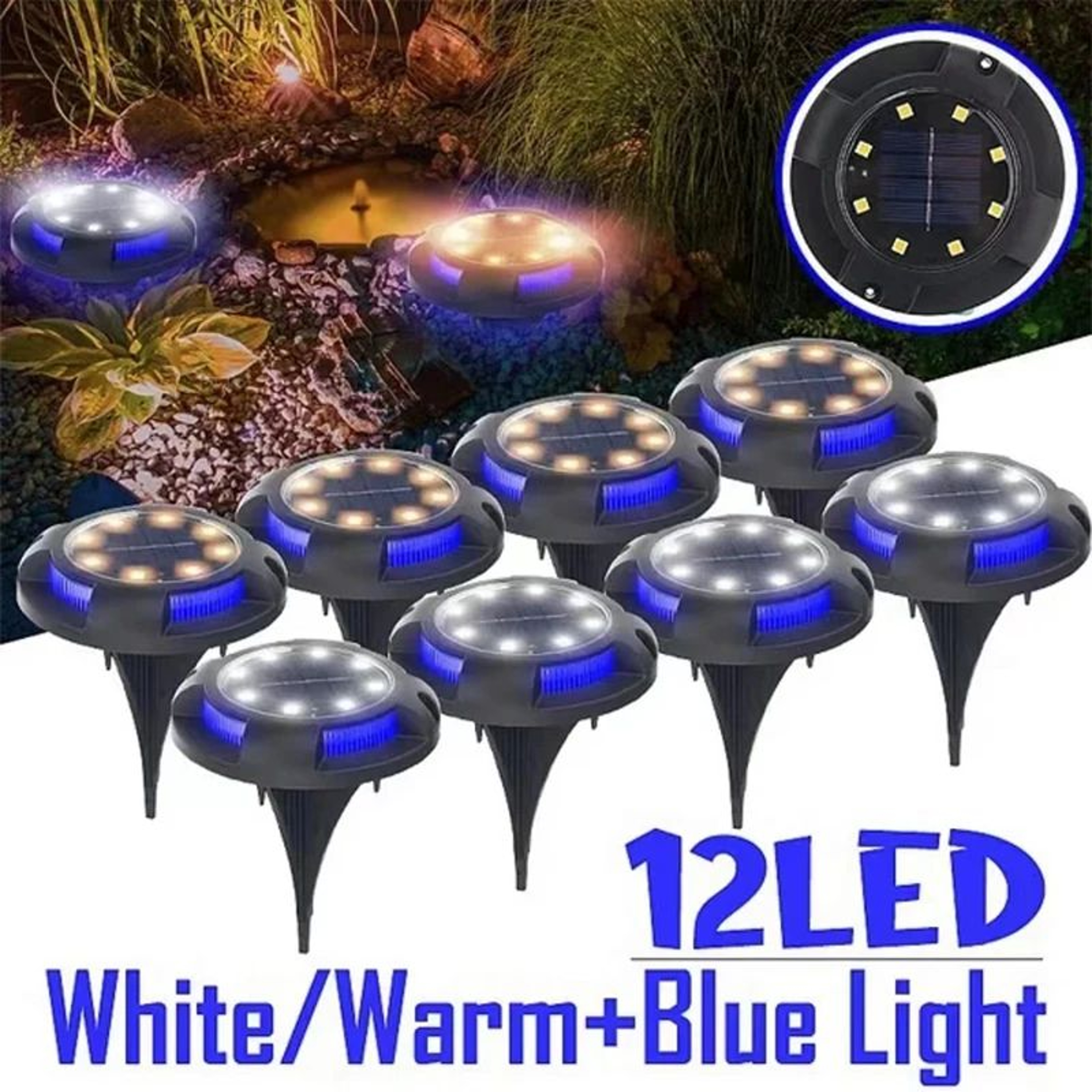SolarGlow Waterproof Solar Ground Lights For Pathways Gardens And Driveways 0