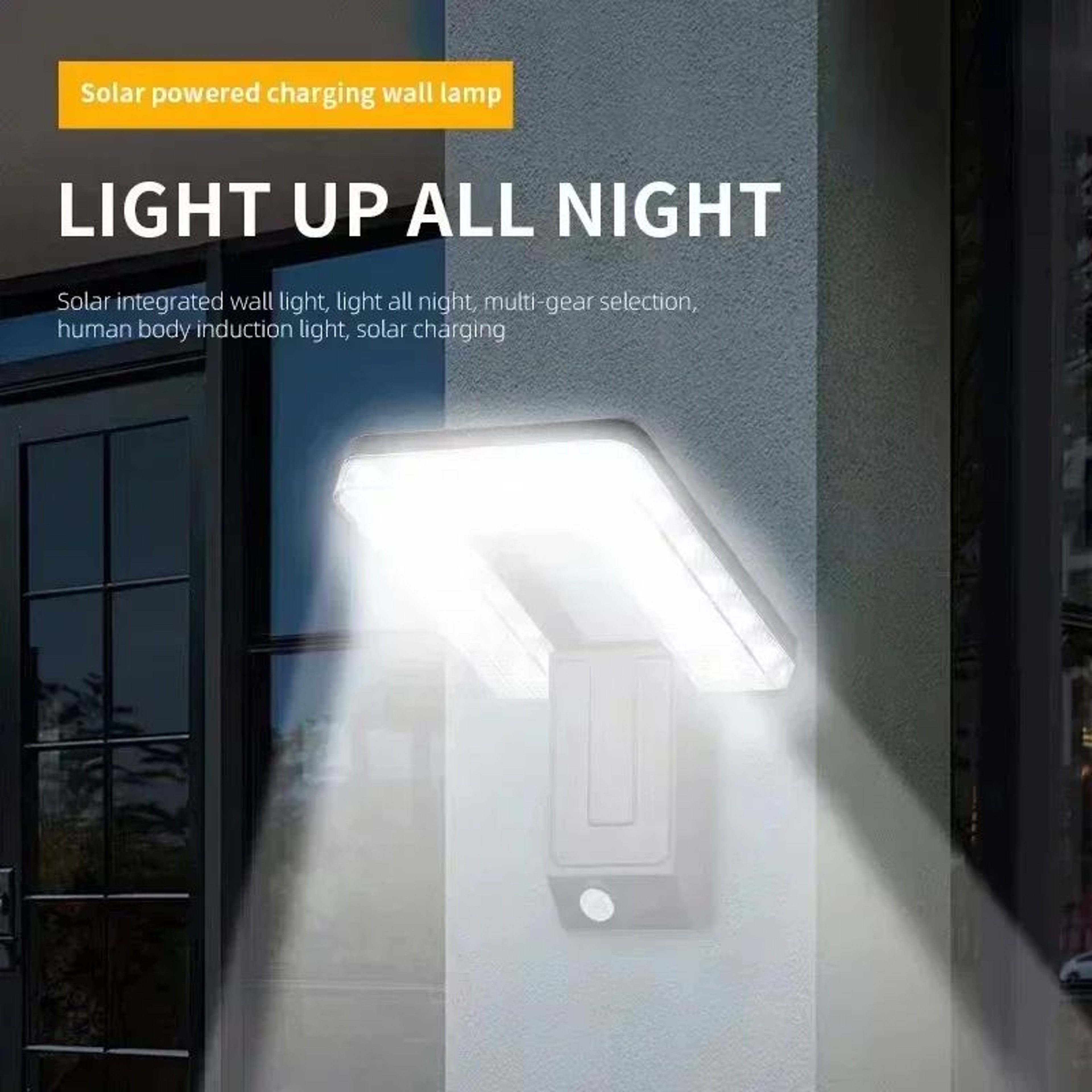 LumiGuard Solar Motion Sensor Light Foldable Outdoor Solar Wall Light With 3 Lighting Modes 4