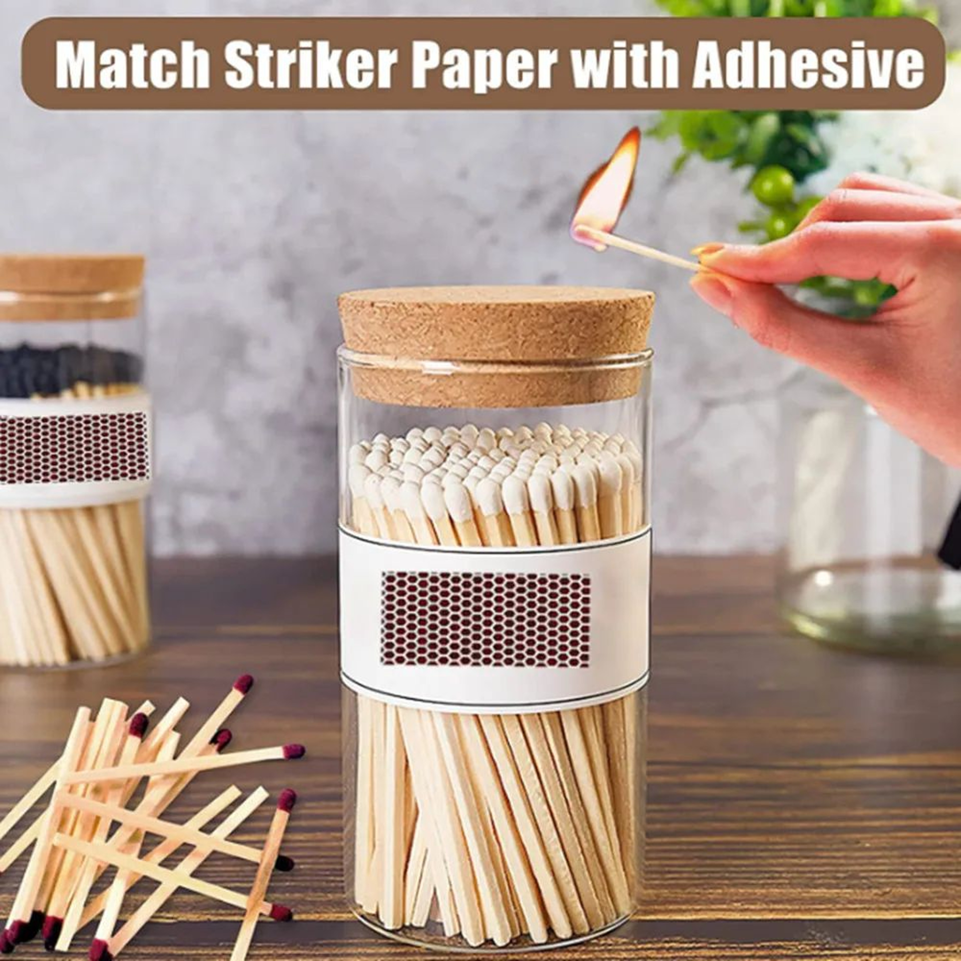 Self Adhesive Match Striker Paper Strips 14 Piece DIY Phosphorus Paper Set 0