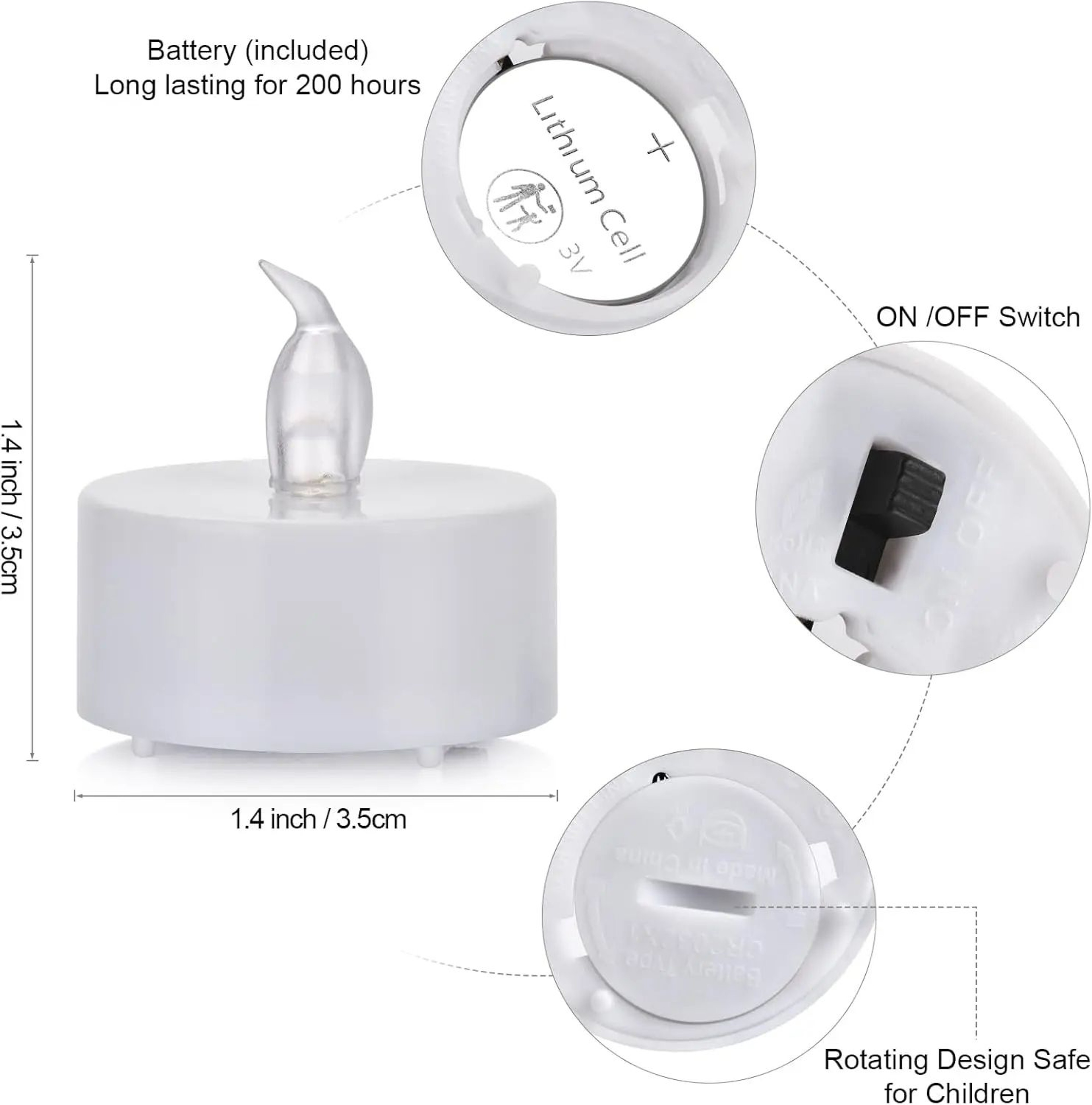 Flameless LED Tea Light Battery Operated Candle For Wedding And Home Decor 7