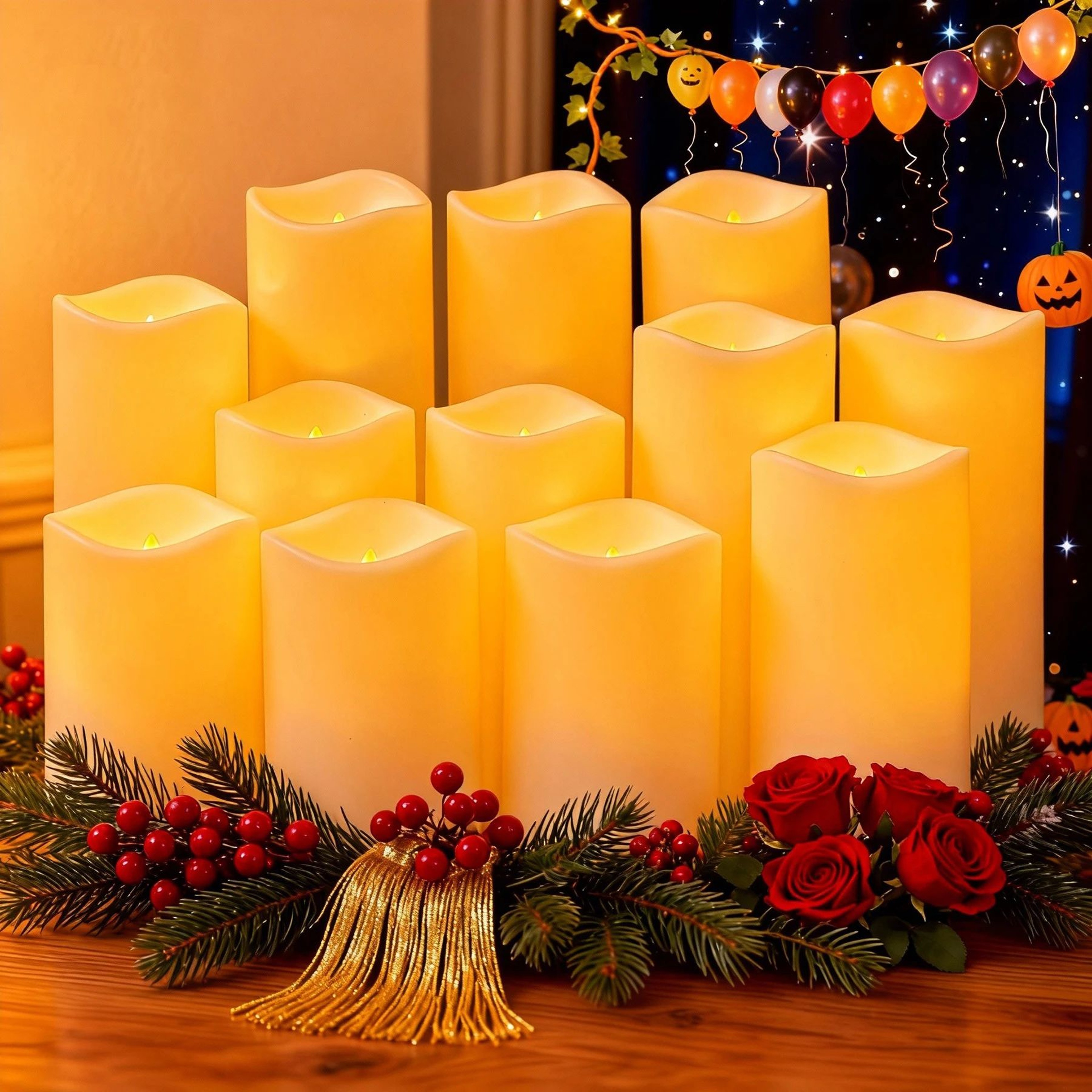 12 Piece LED Flameless Candles Set With Remote Control Flickering Tea Lights For Home And Wedding D 0