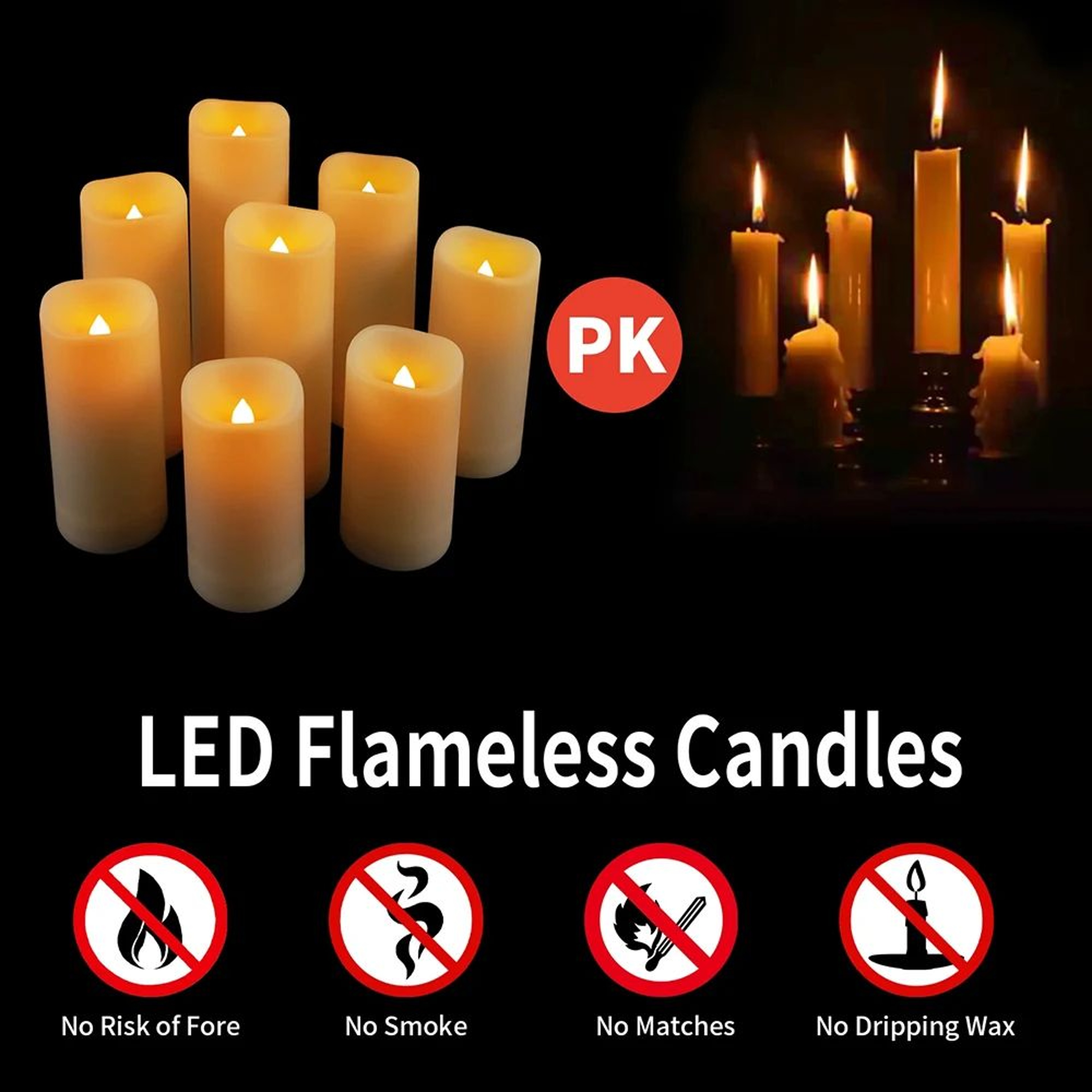 12 Piece LED Flameless Candles Set With Remote Control Flickering Tea Lights For Home And Wedding D 4