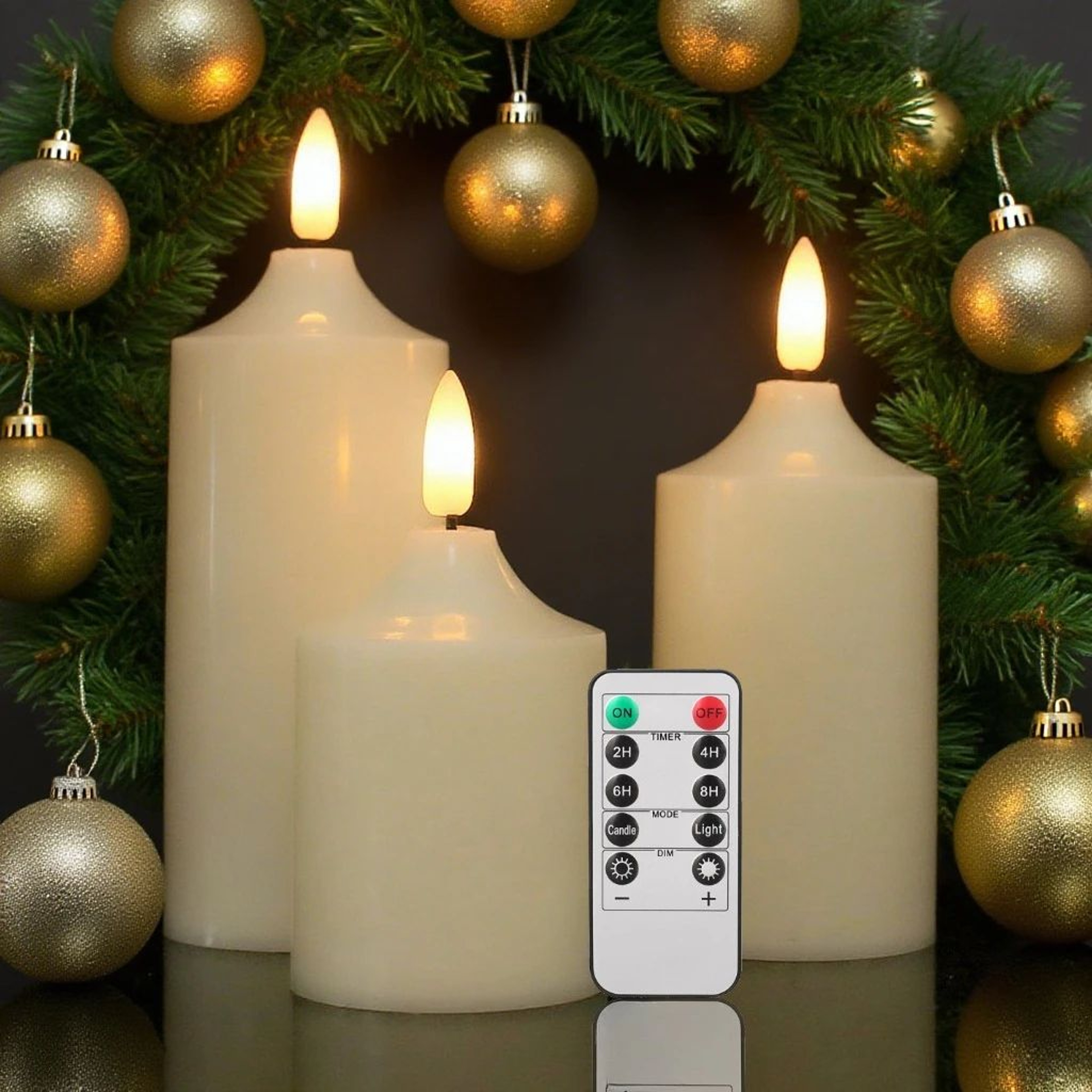 Remote Control Flameless Candles With Timer Realistic LED Candles Battery Operated Set 0